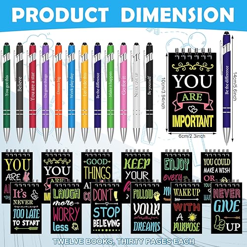 Miniatura 2 de Spiareal Juego de 24 regalos cristianos a granel, bolígrafos con versículos bíblicos, cuadernos cristianos, bolígrafos de escritura