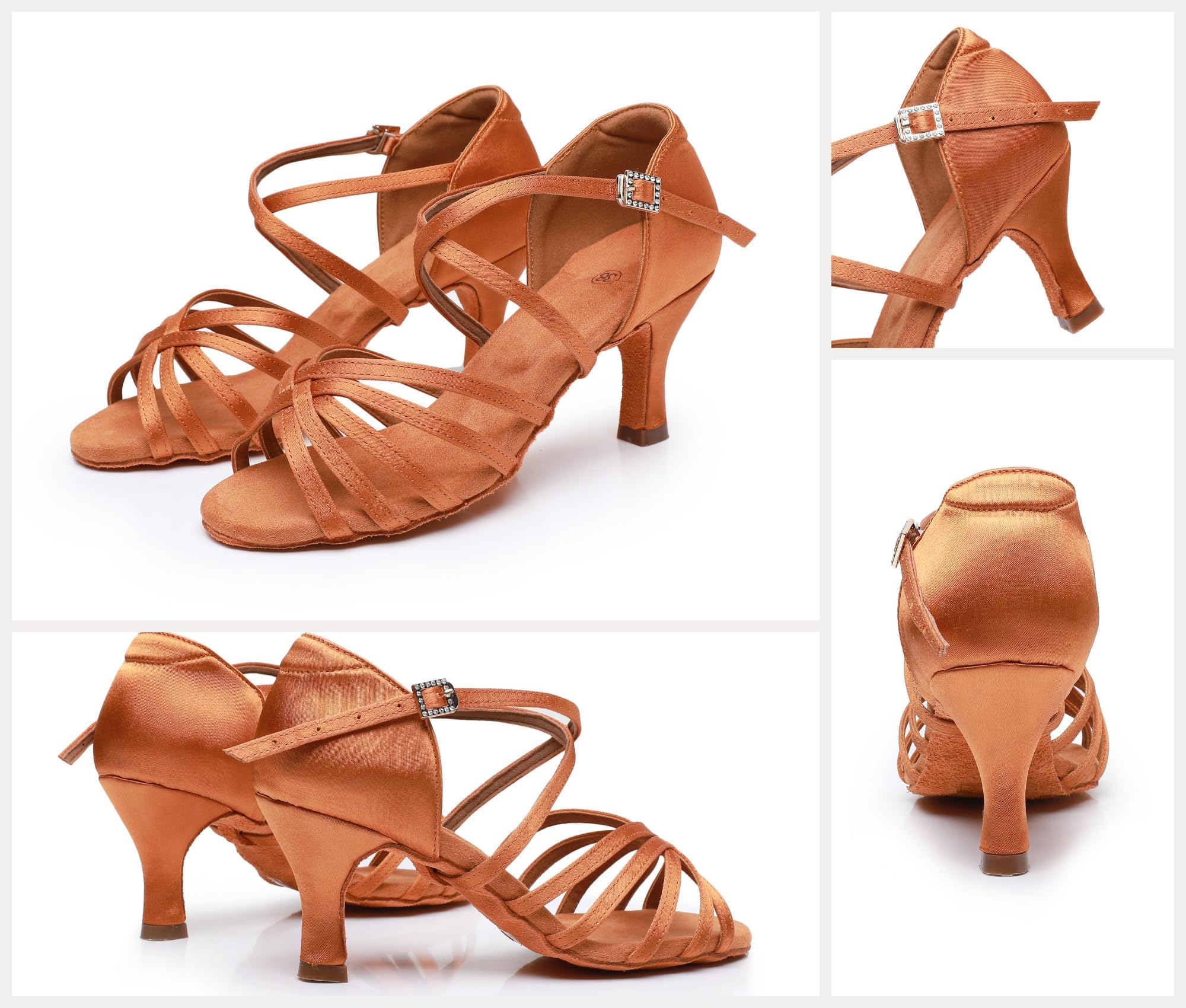 Rosefinch Scarpe da Ballo Latino Americano Donna Salsa Tango Scarpe da Ballo per la Pratica e la Performance