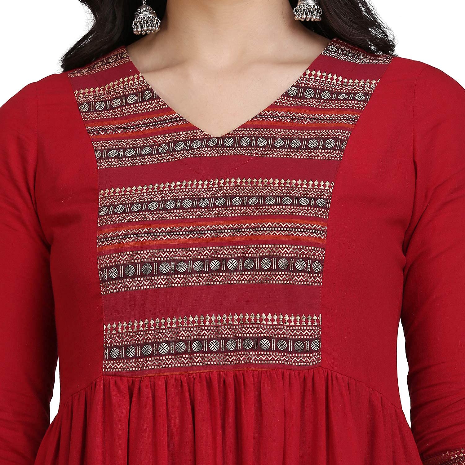 white christmas dresses Knife Pleats Mangalgiri Cotton Dress – Indian Dobby