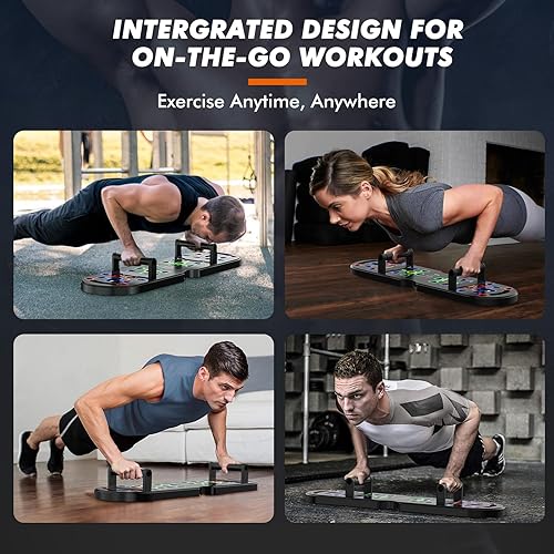 Miniatura 7 de Portable Home Gym Workout Equipment, Push Up Board, Pilates Bar & Fitness Accessories with Resistance Bands for Upper Body Strength Training Full