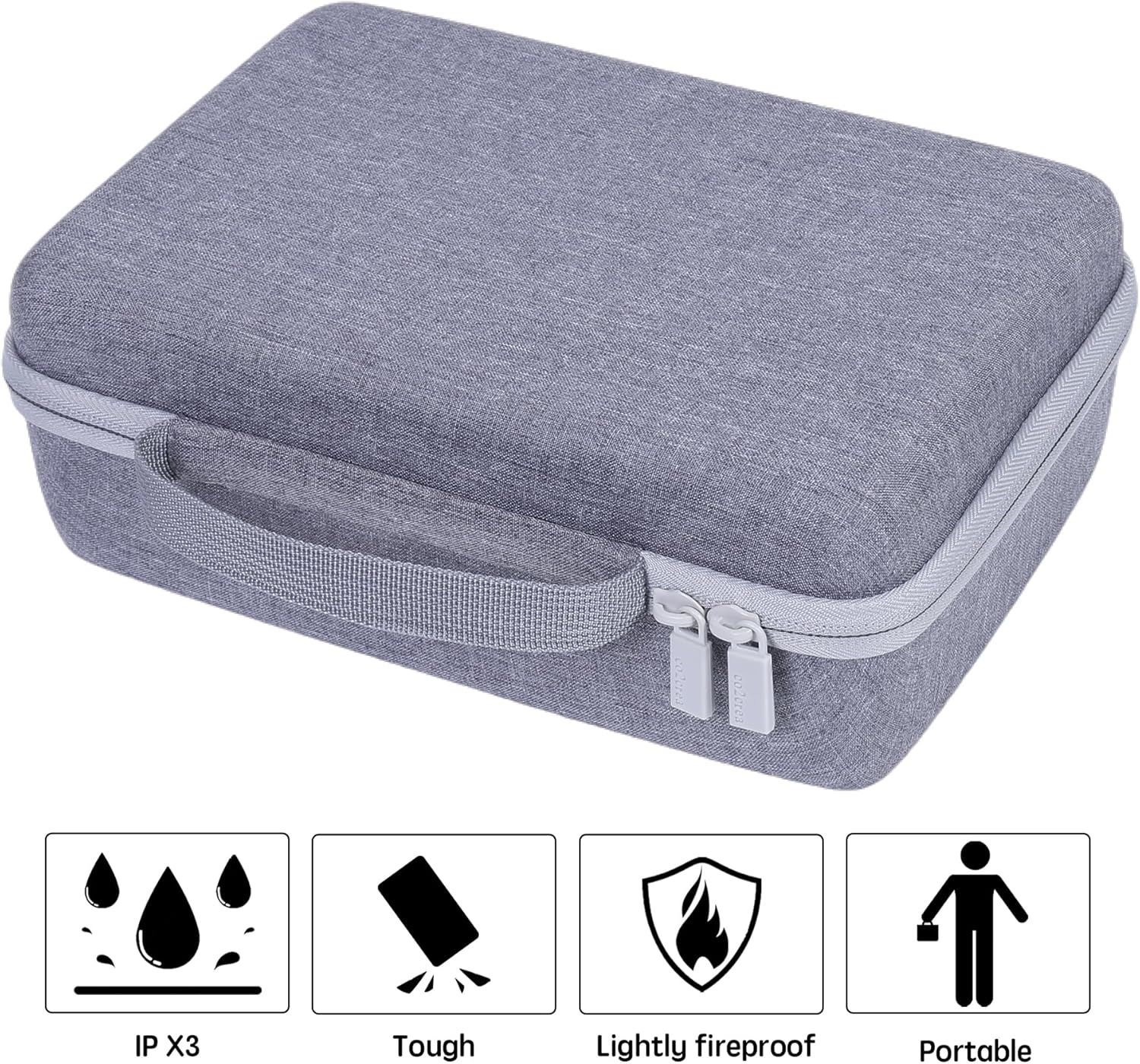 co2CREA Hard Case Compatible with DYMO LetraTag 100H / LT-100H / LT-100H Plus Handheld Label Maker and Label Tapes (Grey Case) - Image 7