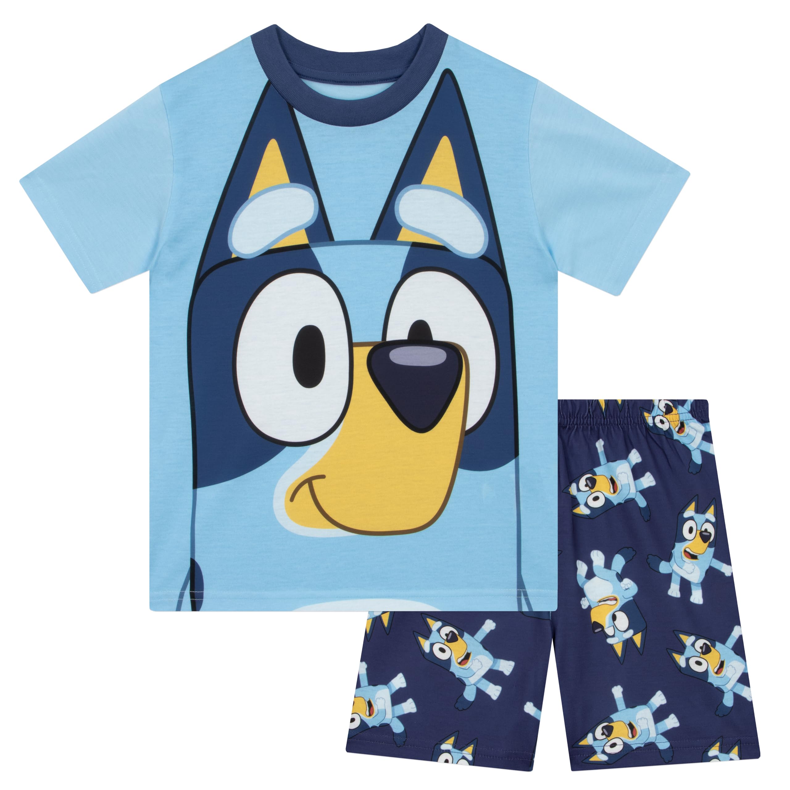 Bluey Pijama Niños | Pack De 2 Pijamas Niños | Pijama Niño Manga Corta Bingo | Edades De 18 Meses hasta 8 Años