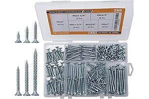 Furniture Screw Assortment Kit - Durable Phillips Drive Flat Head Wood Screws...