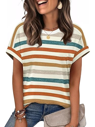 WIHOLL Womens Tops Short Sleeve Shirts Summer Outfits 2026 Spring