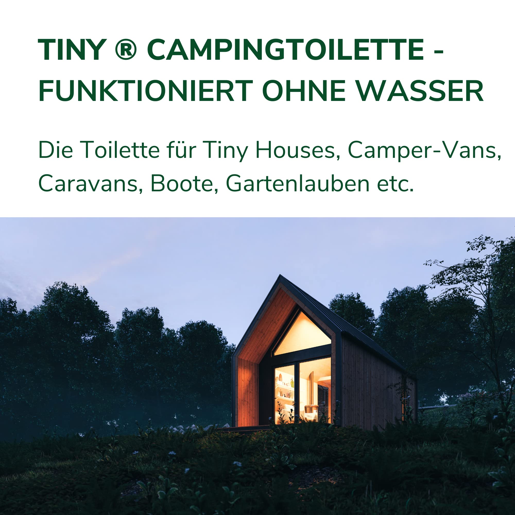 Natursache Tiny Campingtoilette von Separett - Trenntoilette - speziell für Tiny Homes & kleine Räume wie z.B. Camper-Vans entwickelt - auch als Blackout Notfallausrüstung geeignet