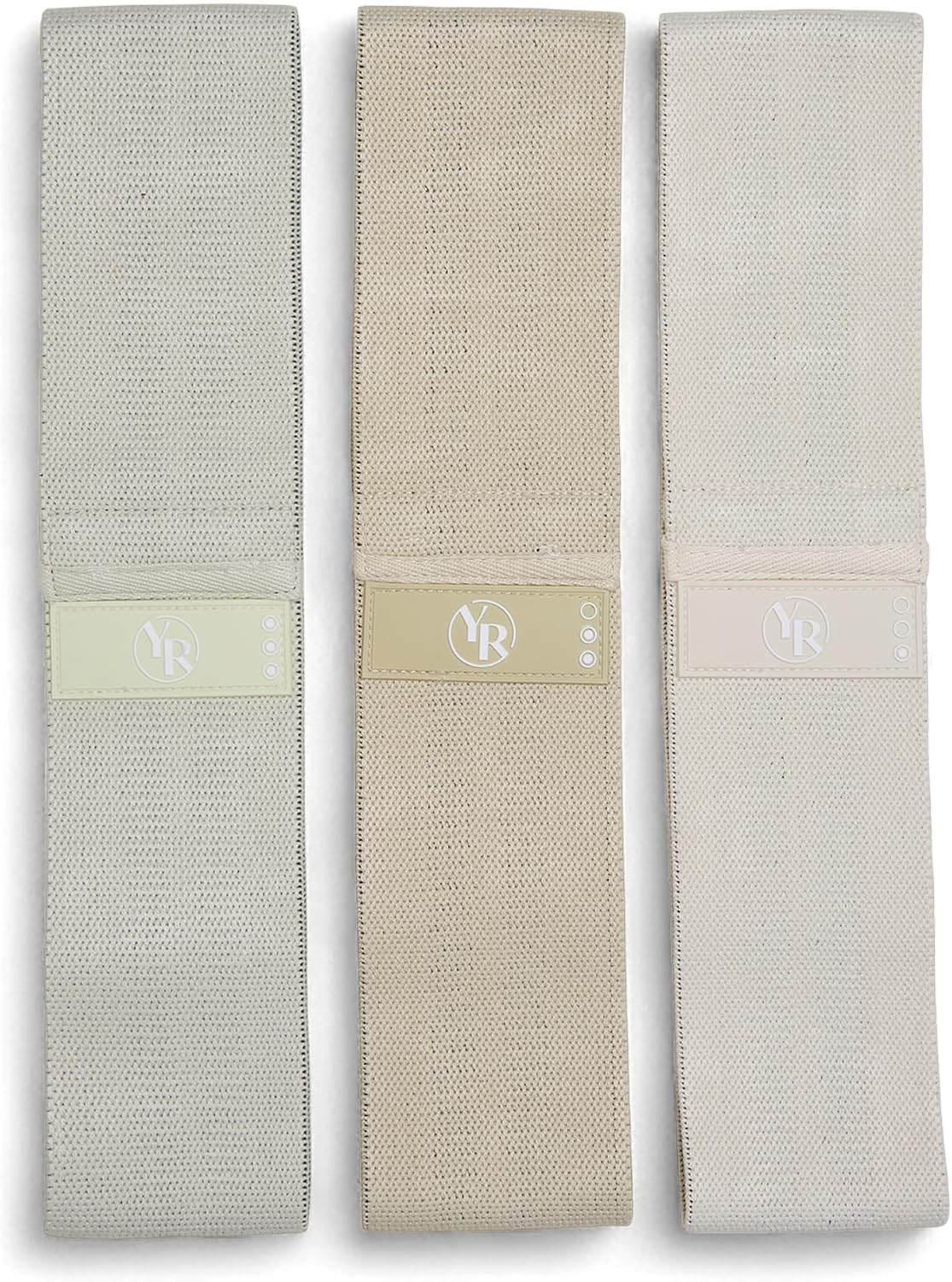 Fabric Booty Bands Set, 3 Resistance Levels for Pilates
