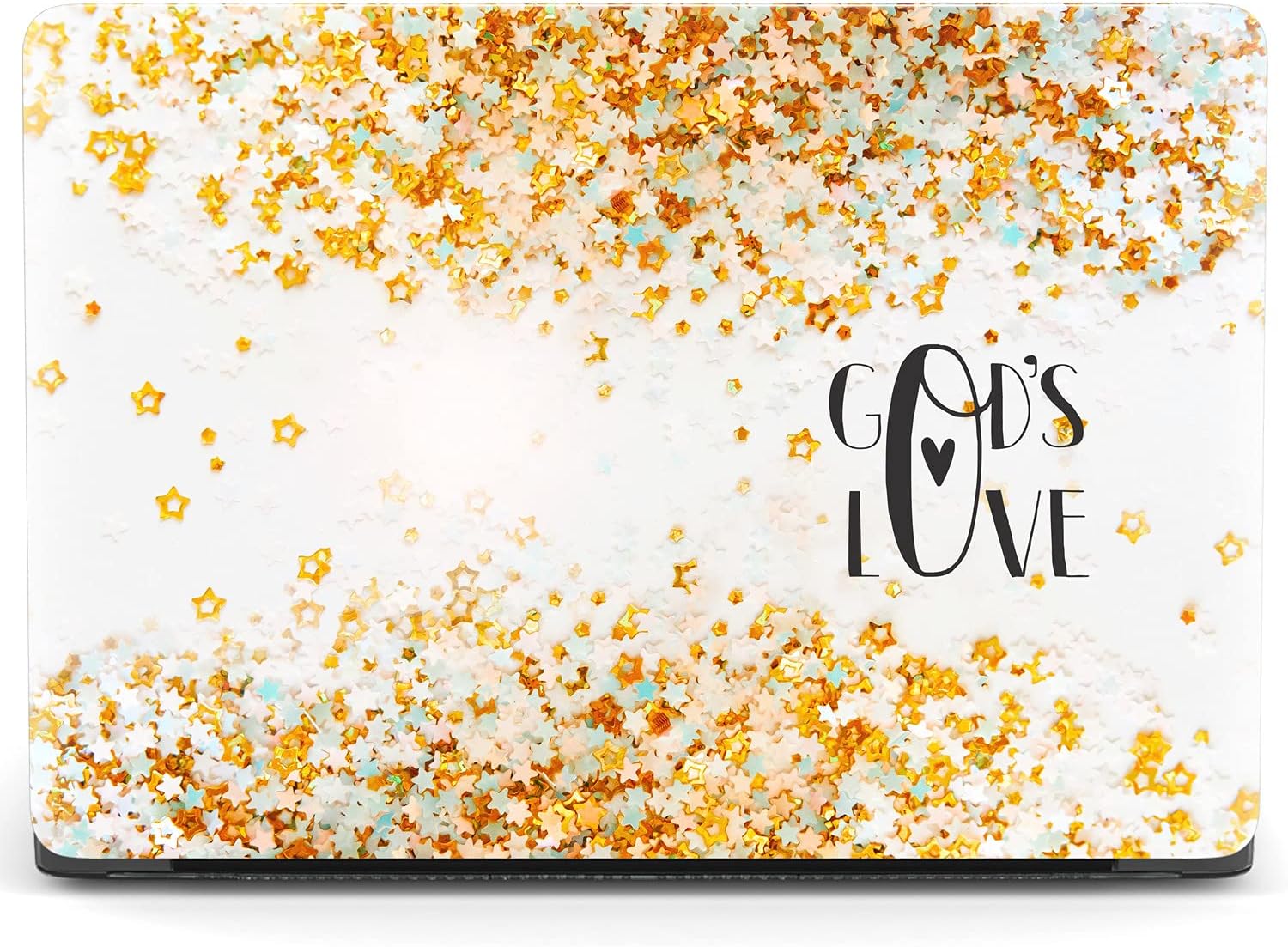 Mertak Hard Case Compatible with MacBook Pro 16 14 Air 15 13 inch M3 M2 M1 Mac 2024 2023 2022 2018 God's Love Confetti Stars Religious Christian Cute Biblical Touch Bar Laptop Plastic Clear
