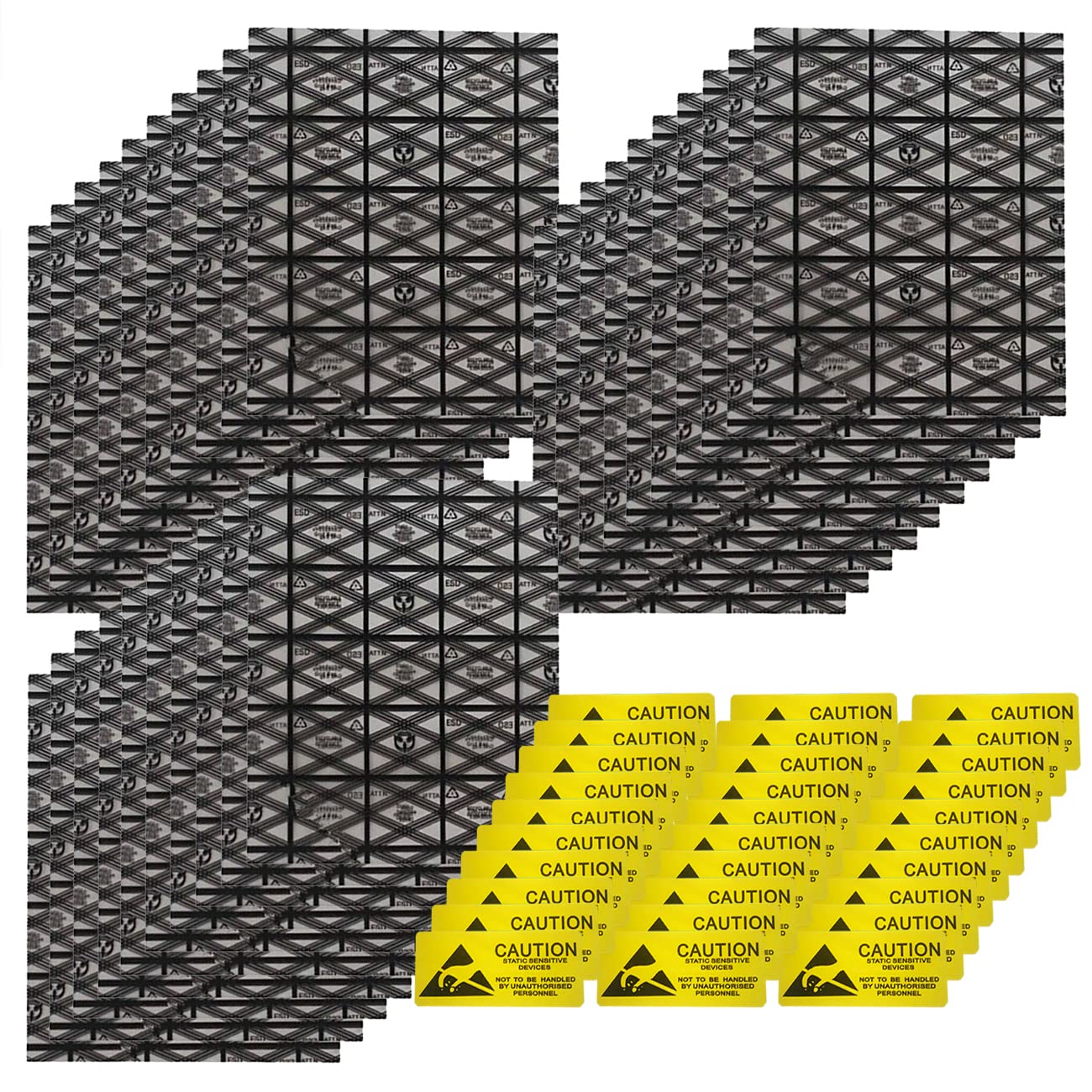 Bolsas antiestáticas ESD con etiquetas antiestáticas para disco duro, SSD, placa base, tarjeta de video, dispositivos electrónicos RAM, 30 unidades