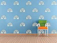 Vista 5 de Calcomanías de pared de arco iris, calcomanías de pared para habitación de bebé, calcomanías de pared de arcoíris para habitación de niños, niñas