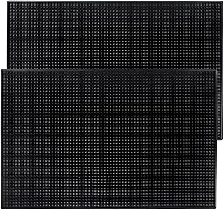 2 Pcs Bar mat 18" x 12" - 45.7 x 30.5cm Rubber Bar Service Spill Mat,bar mats for countertop，bar mats for Bartending，bar m