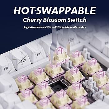 Amazon.com: ZORNHER ZH870 Wireless Gaming Mechanical Keyboard,80