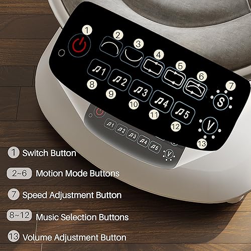 Miniatura 5 de AMKE Columpio eléctrico de lujo para bebés, motor dual silencioso de 45 dB, 5 movimientos de oscilación, marco de aluminio, 3 posiciones