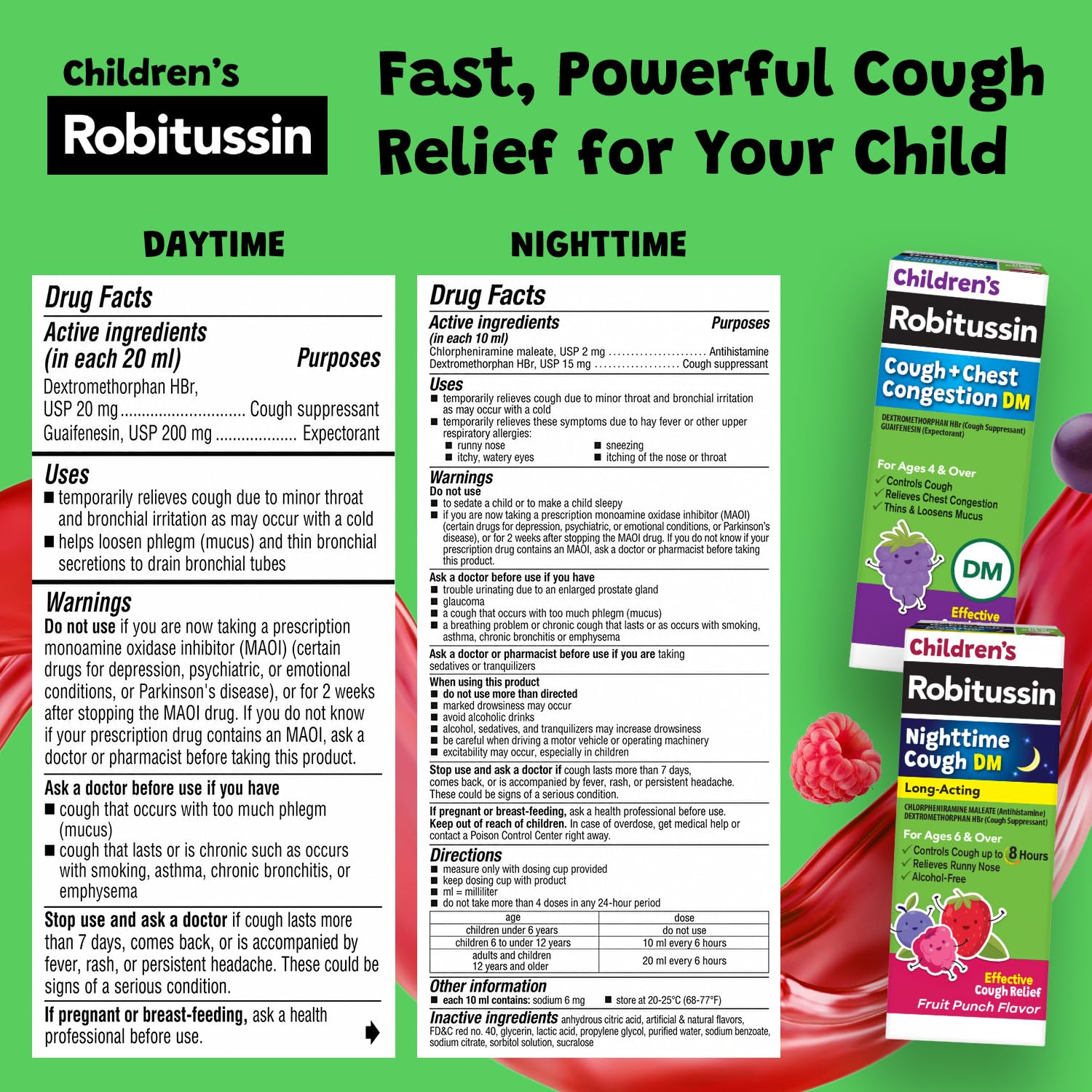 Children's Robitussin DM Day and Night Cough Relief, 4 fl oz, 2 Pack — Amazon image 8