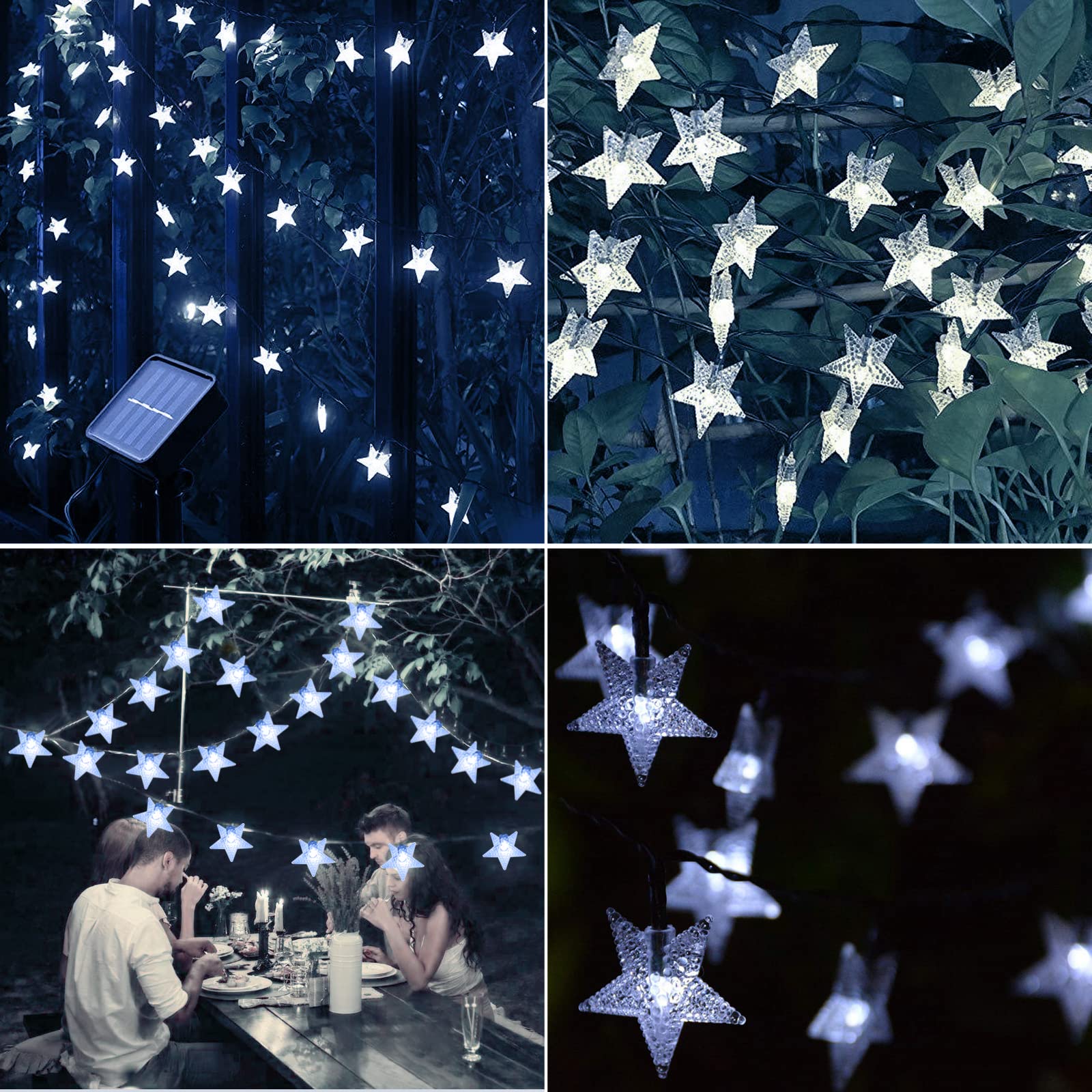 Acxilexy 12M 100LED Luci Solari Tubo Esterno, Catena Luminosa Solare Tubo, 8 Modalità Illuminazione Lucine, Impermeabile Luci Stringa, Stringa Luci Corda Tubo per Matrimoni, Feste e Natale