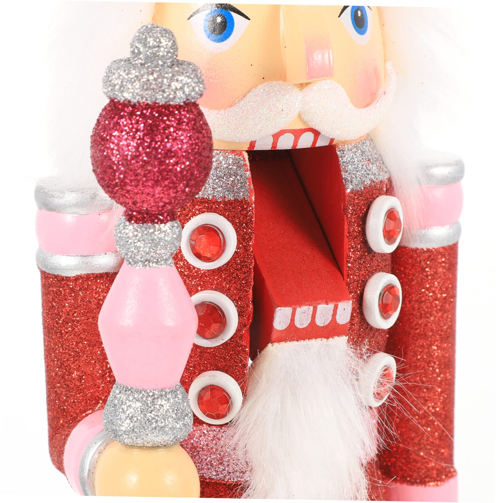 TOPPERFUN Figurka Drewniana Nutcracker Stół Świąteczna Dekoracja Żołnierza z Czerwonym Akcentem Do Domu i Biura