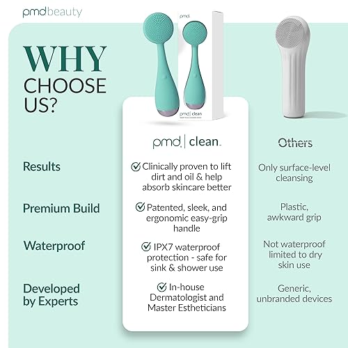 Miniatura 7 de PMD Clean - Dispositivo de limpieza facial inteligente con cepillo de silicona y masajeador antienvejecimiento