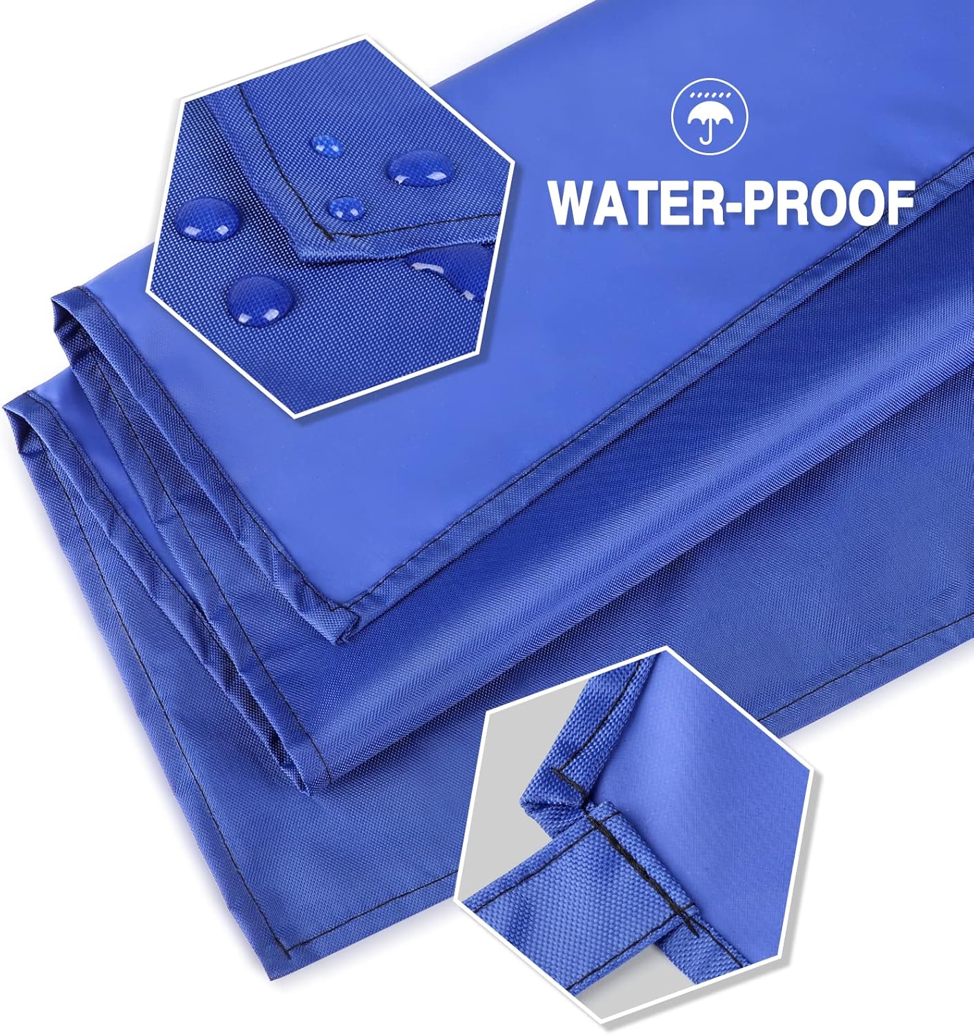 2 Pack Waterproof Rubber Vinyl Apron 40 Inch Chef Aprons for Men Heavy Duty Chemical Work Apron Extra Long Grilling Aprons with Adjustable Bib Apron for Dishwashing Lab Butcher Cooking Kitchen Blue - Image 3