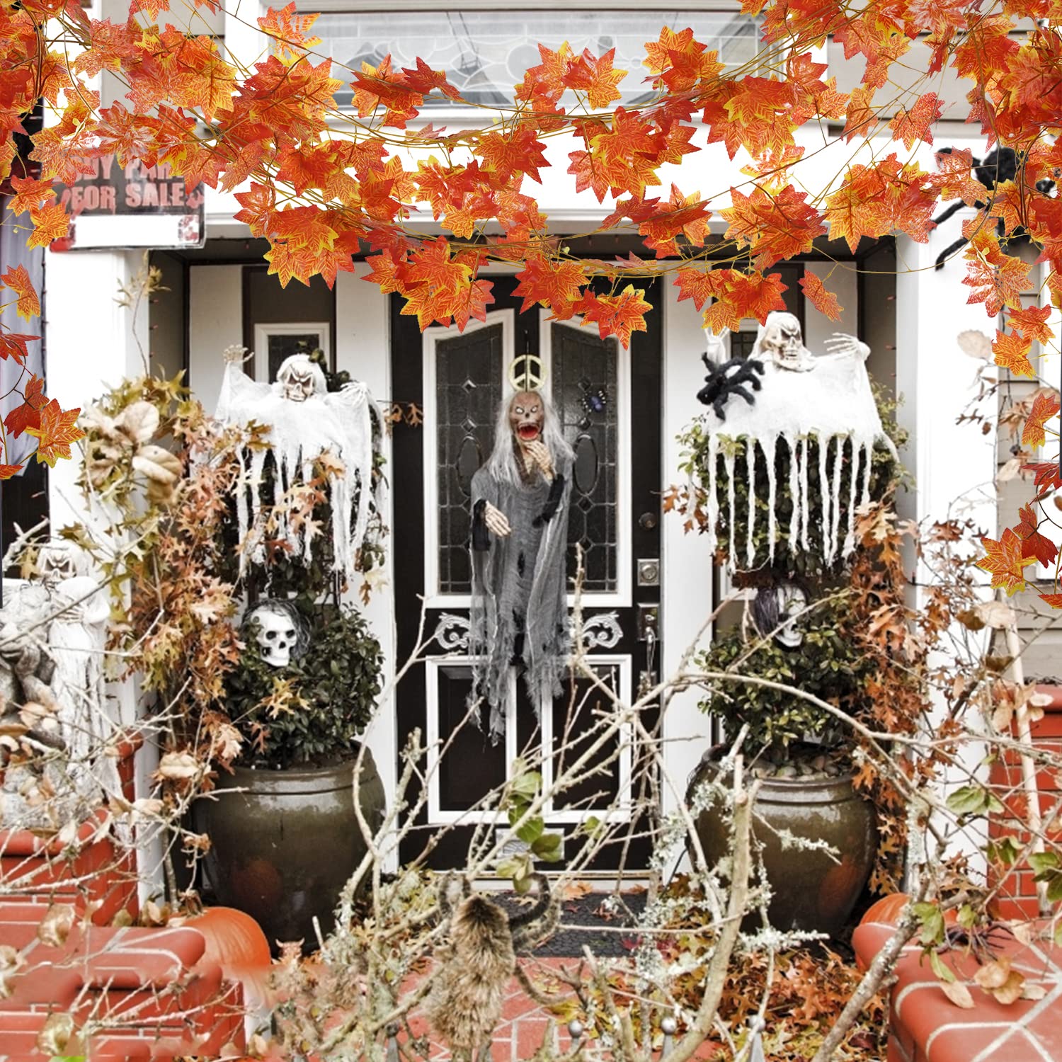 Anna's Whimsy 2PACK Herfst Decor Mason Jar Blaker Wanddecoratie Rustiek met Afstandsbediening LED Fairy Lights - Kunstmatige Herfst Bloemen Herfst Decoraties voor Thuis Slaapkamer Boerderij