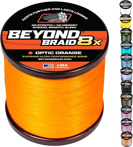 Miniatura 23 de Beyond Braid - Sedal trenzado superfuerte, resistente a la abrasión, no elástico - Colores azul camuflaje, musgo camuflaje, blanco, verde, rosa