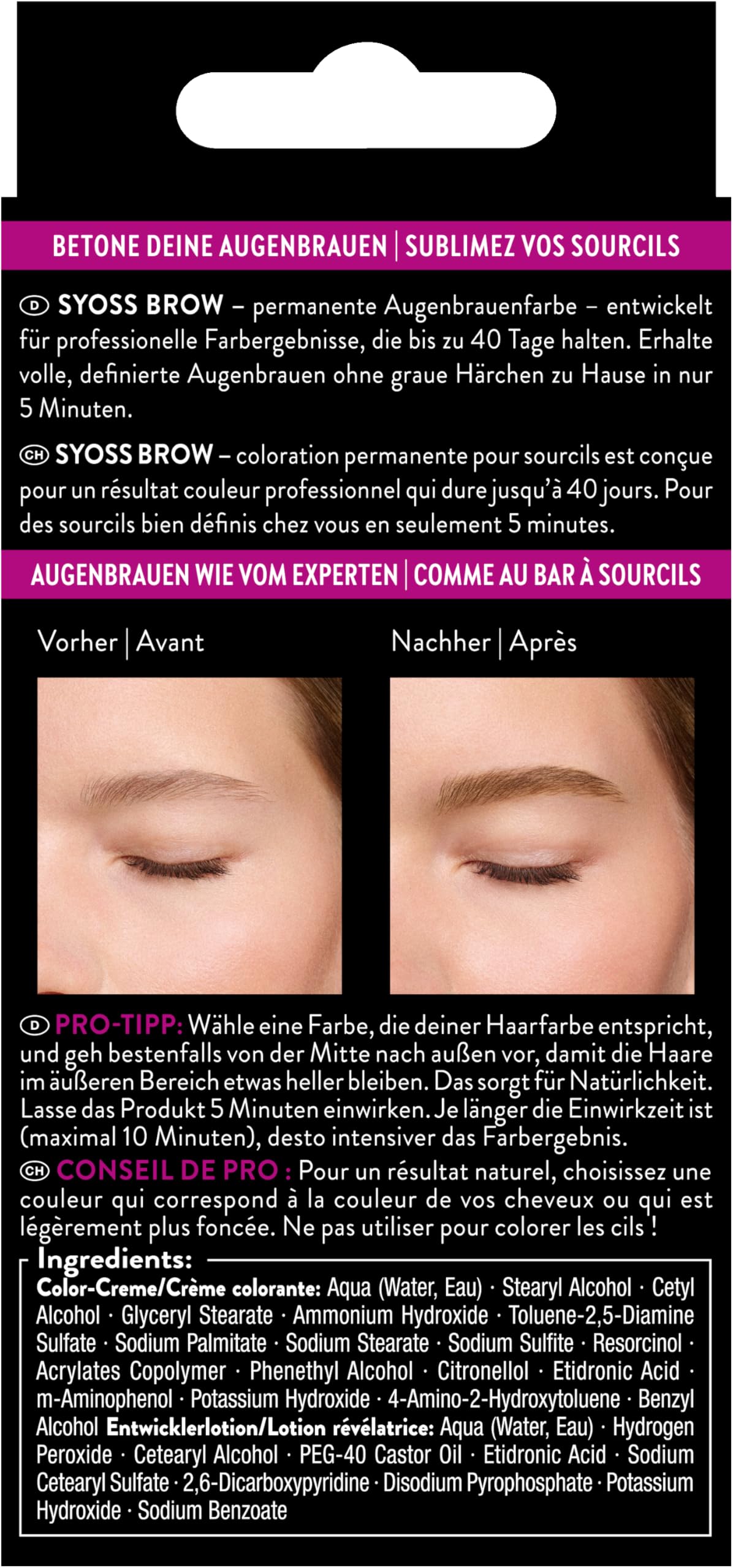 Syoss Augenbrauen Kit Augenbrauenfarbe 6-1 Dunkelblond Stufe 3 (17 ml) – Ansicht 3