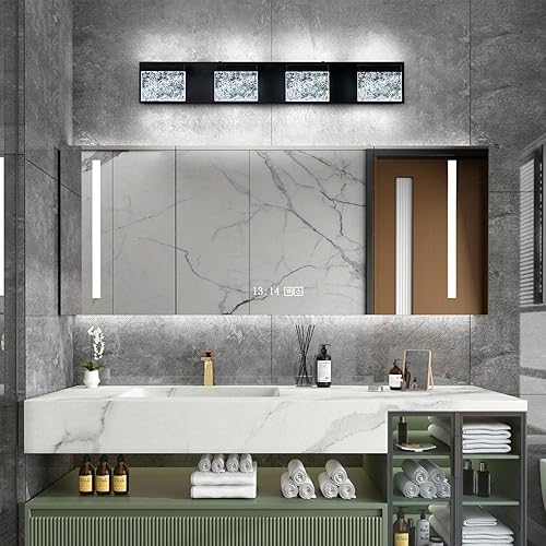 Miniatura 4 de EDISLIVE Lámparas LED regulables de 29.8 pulgadas, 4 luces LED de pared, modernas luces de pared de baño sobre espejo para baño, sala de estar,