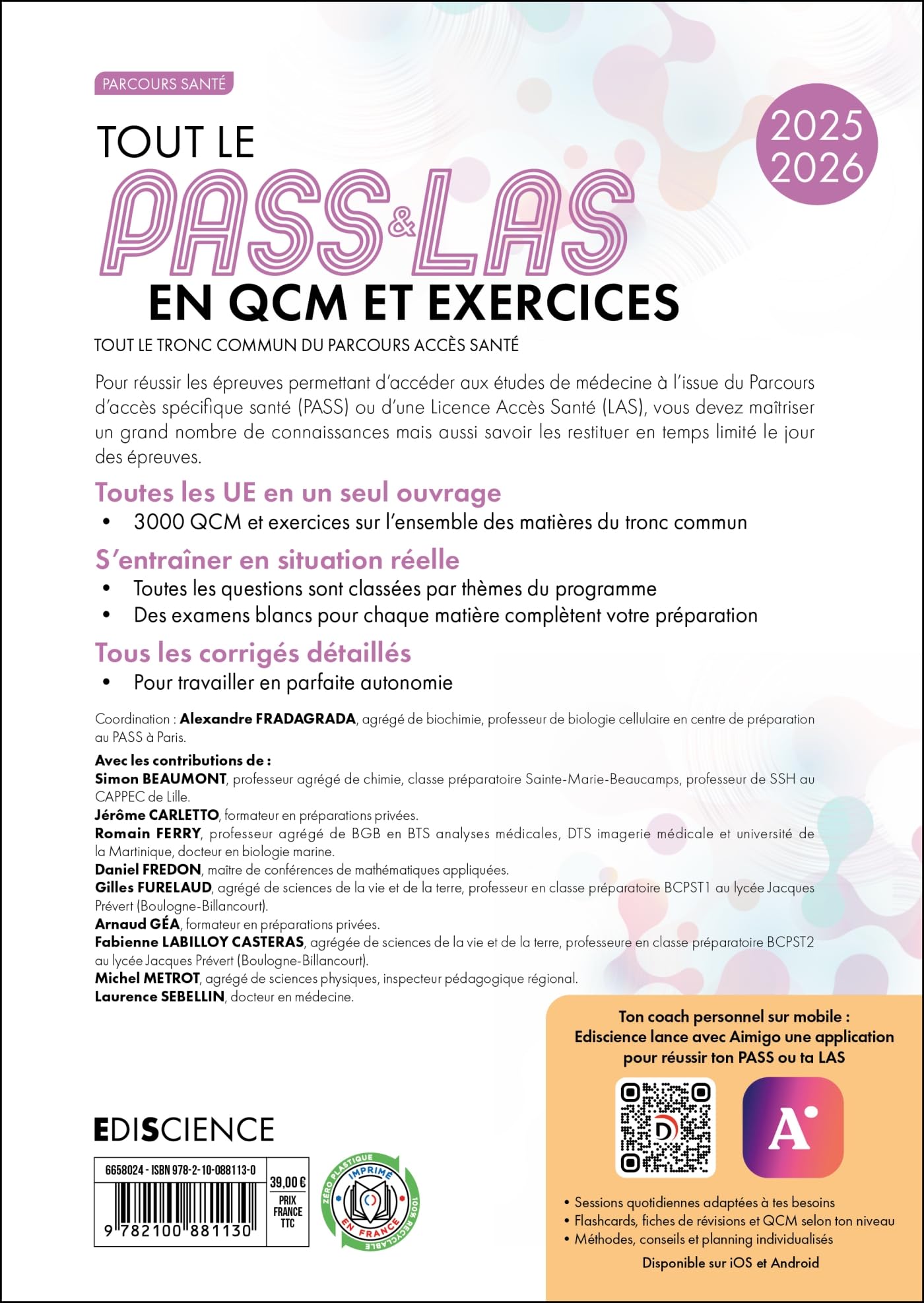 Tout le PASS & LAS en QCM et exercices 2025-2026: Tout le tronc commun du parcours Acces Santé