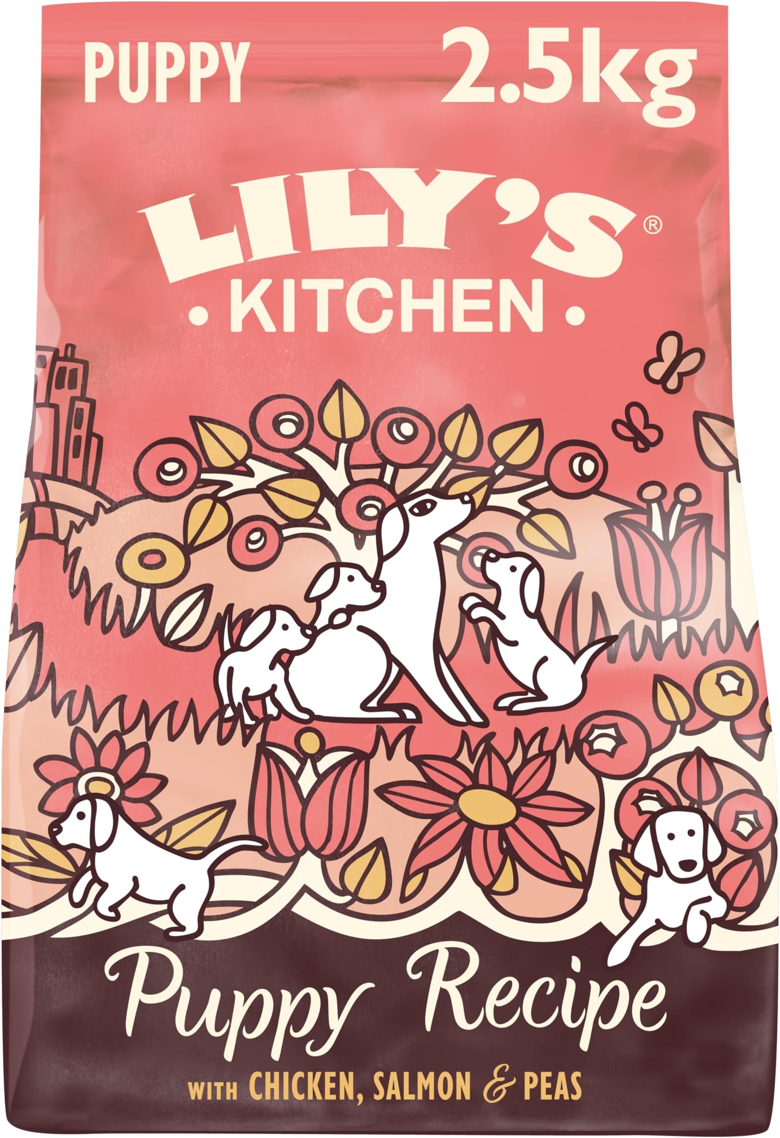 Made with Natural Ingredients Puppy Dry Dog Food Chicken, Salmon & Peas Grain-Free Recipe 2.5kg