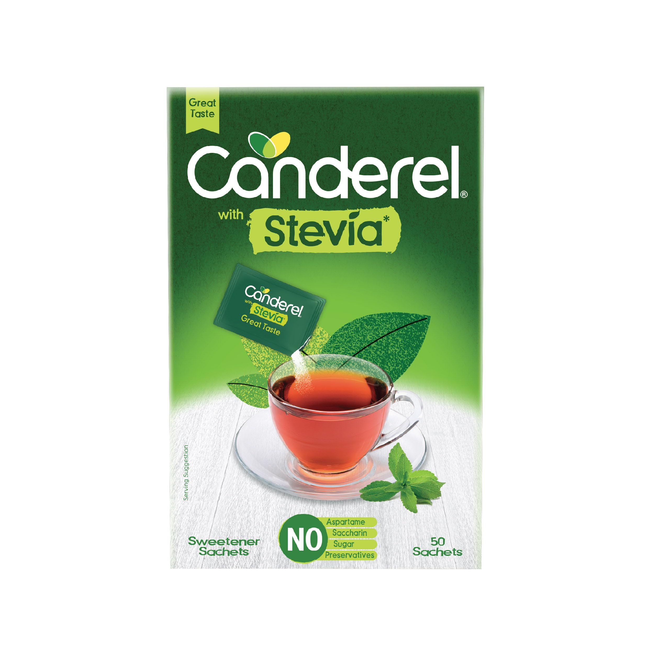 Canderel Stevia Sweetener Sachet, 50g