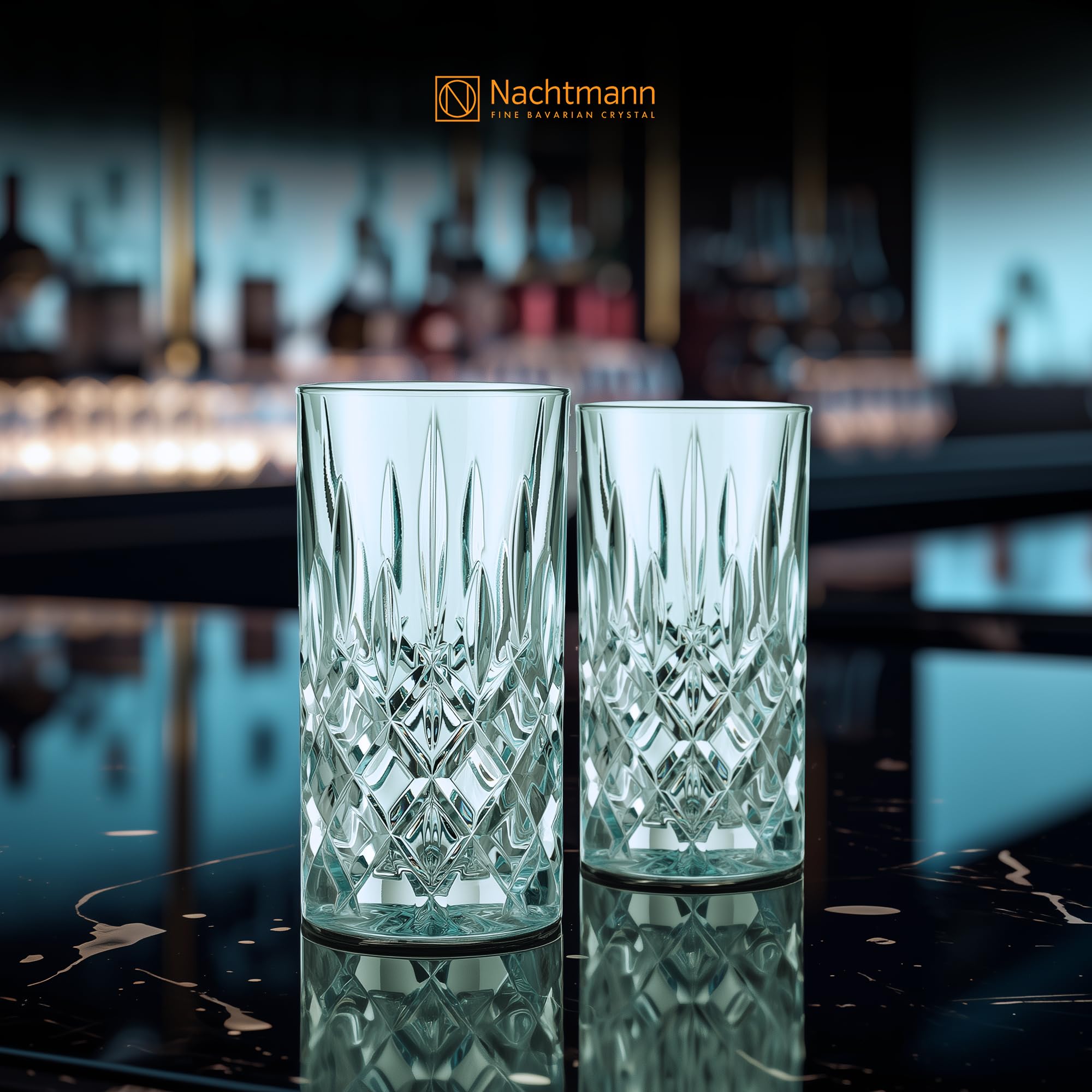 Nachtmann Noblesse 105712 - Set di 2 bicchieri da cocktail verdi, in cristallo, 395 ml, colore: menta