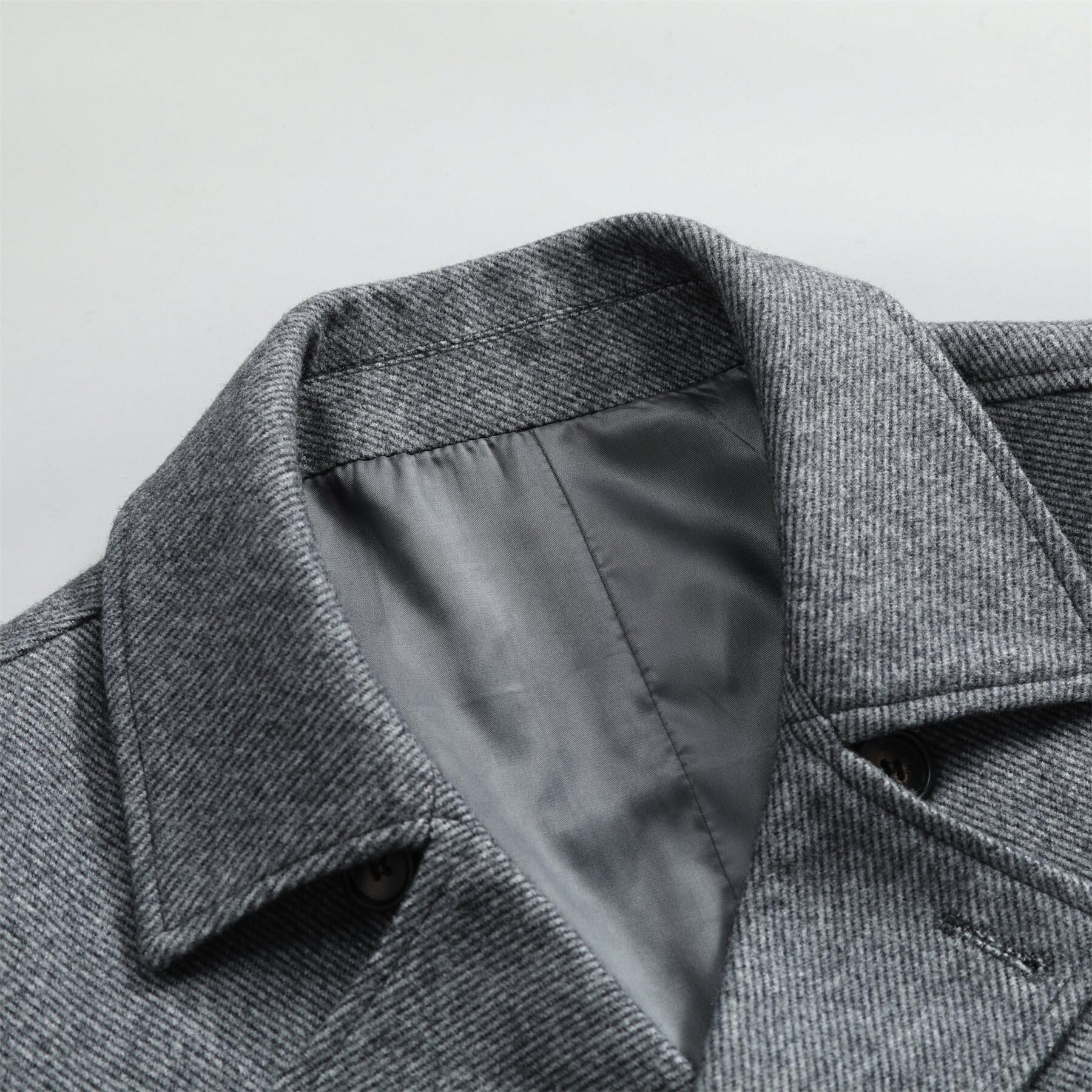 Allthemen Abrigo para Hombre Chaqueta Larga Slim Fit Abrigo De Lana De Invierno Abrigo De Transición Grueso para Hombre