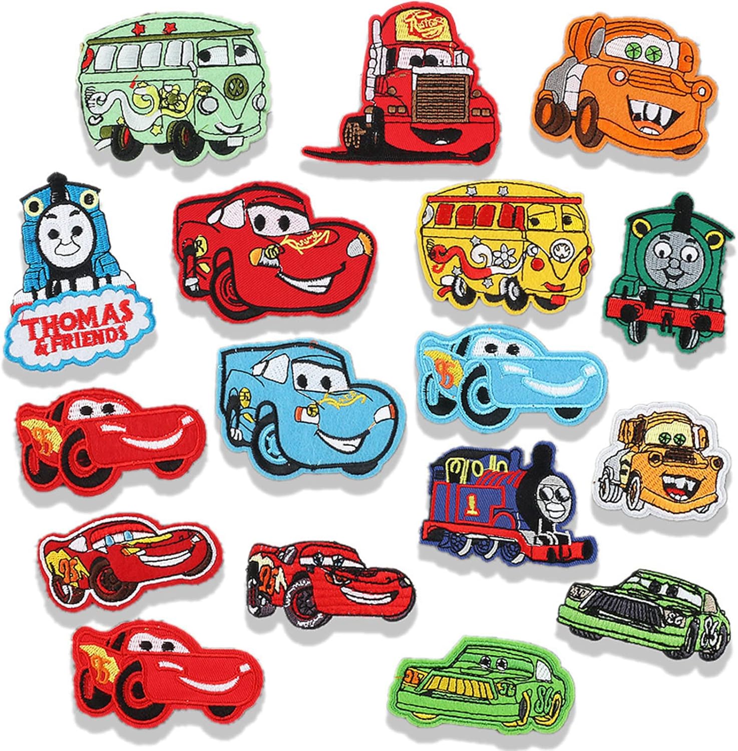 16 Stück Auto-Stickflicken - Aufbügelflicken Für Jeans & T-Shirts