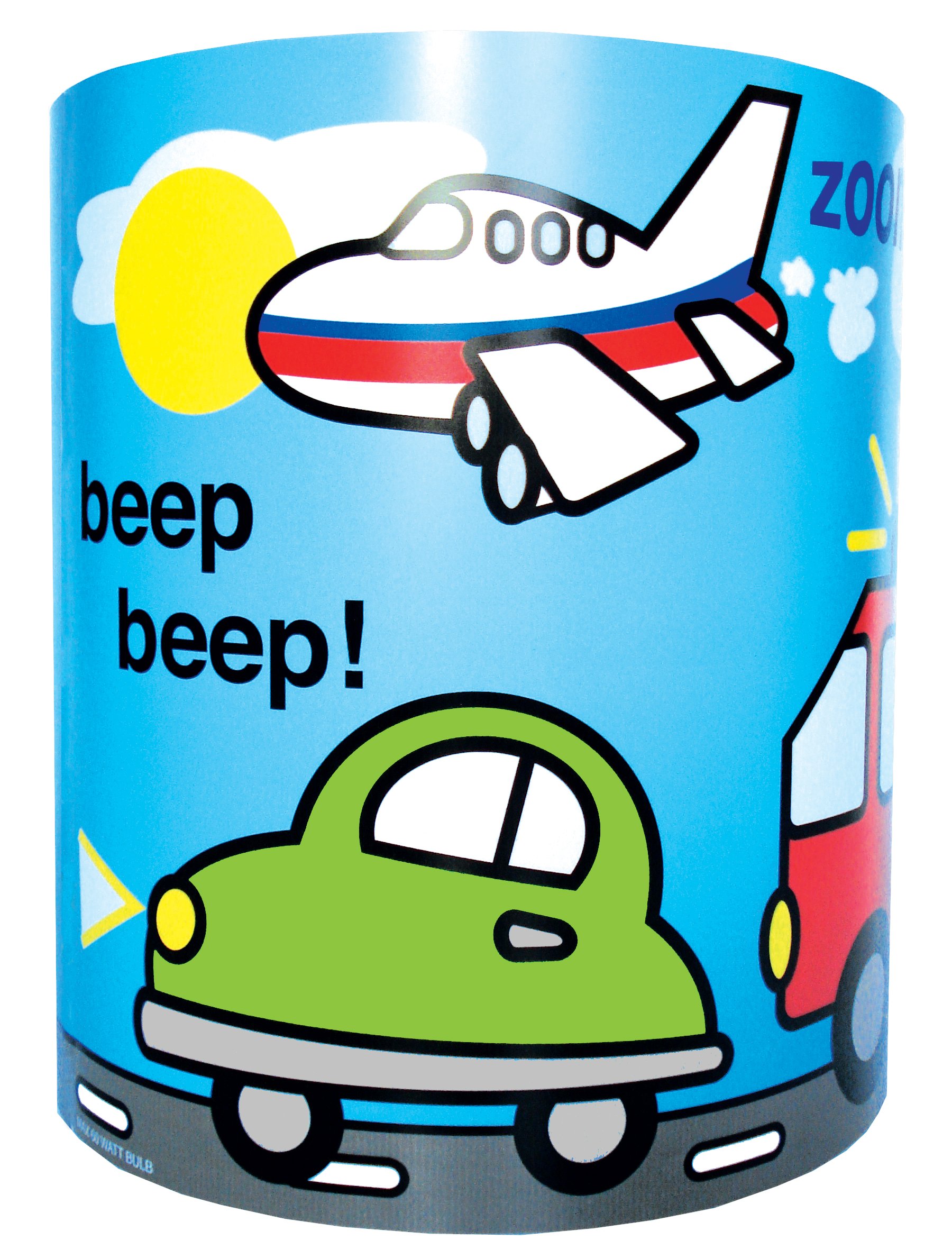 TRANSPORT - CAR, PLANE, DIGGER, FIRE ENGINE LAMP OR LIGHT SHADE MEDIUM