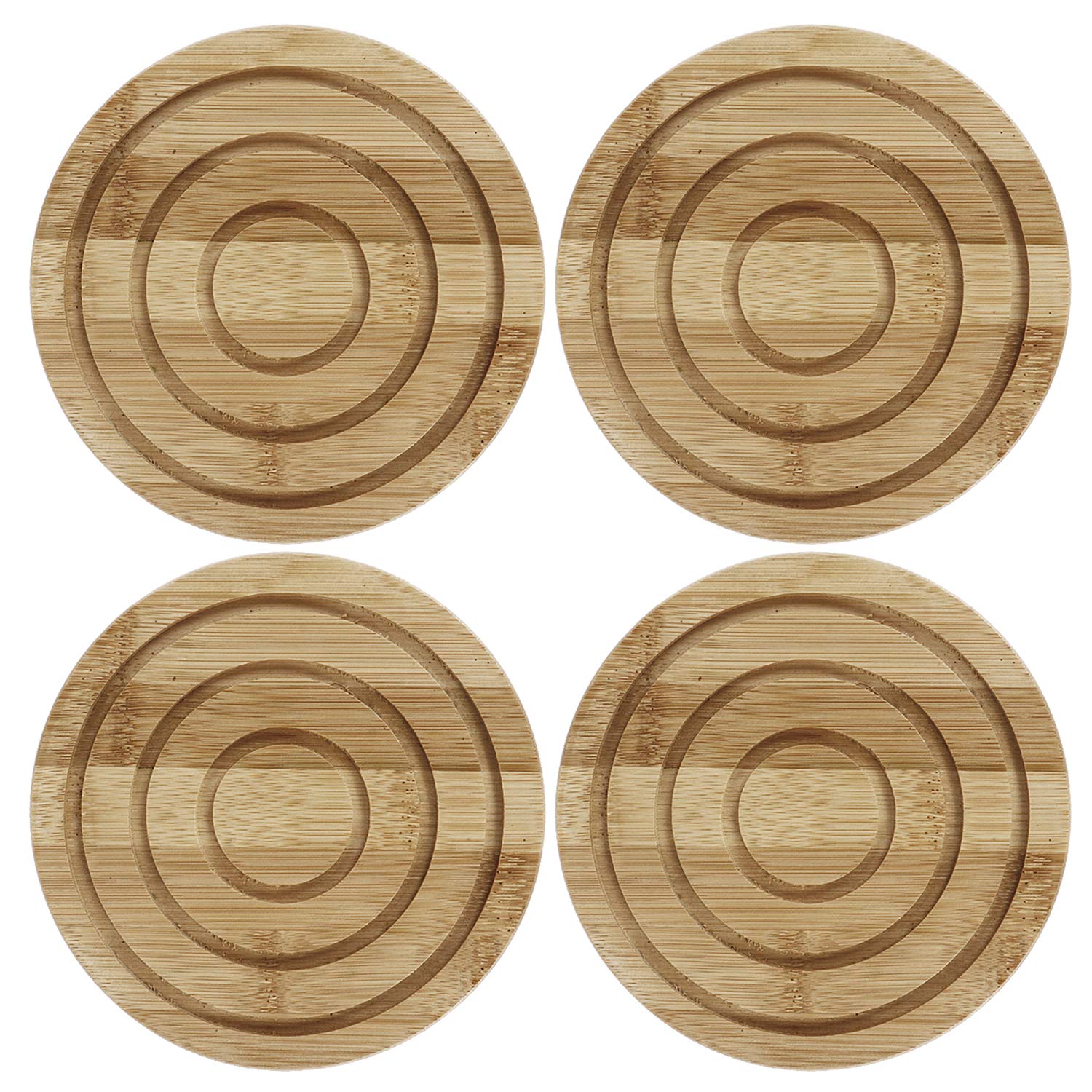 HOKIPO® Eco-Friendly Extra Thick Bamboo Wooden Coasters for Home Pan Pot Holder for Dining Table Heat Pad for Kitchen - Pack of 4 (AR2924) (B085LCWR4M) Amazon Price History, Amazon Price Tracker