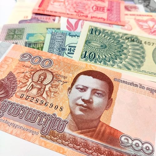 Miniatura 2 de IMPACTO COLECCIONABLES Colección de divisas mundiales  25 billetes sin circular de diferentes países con certificado de autenticidad  Dinero de