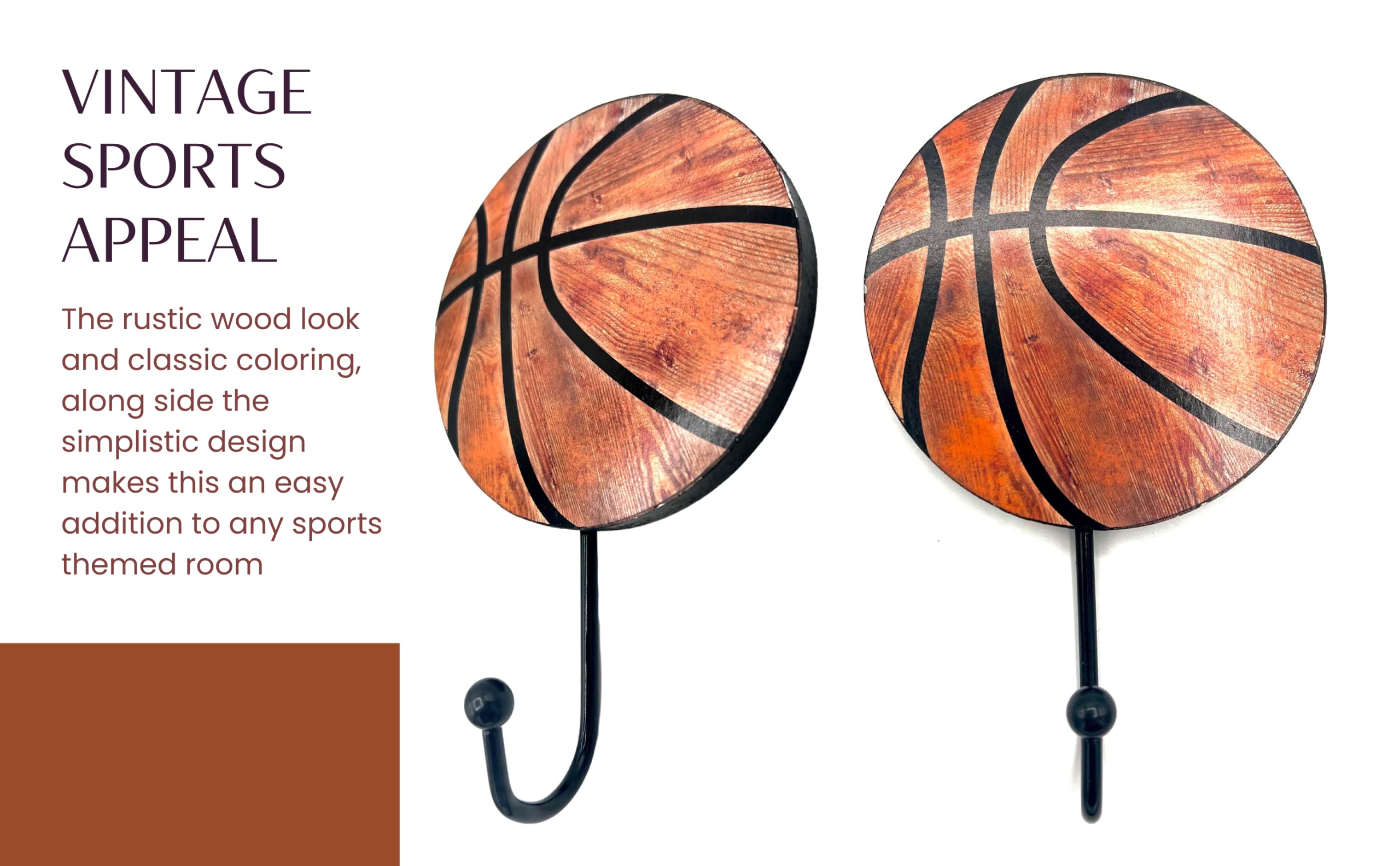 Basketball Decor Coat Hook Sports Decor For Boys Bedroom Kids - Main Image