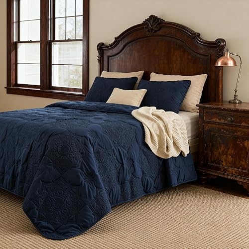 Miniatura 19 de Bedsure - Juego de edredón tamaño Queen, ultra suave, para dormitorio de estilo granja moderno, cubrecama ligero para todas las estaciones, colcha