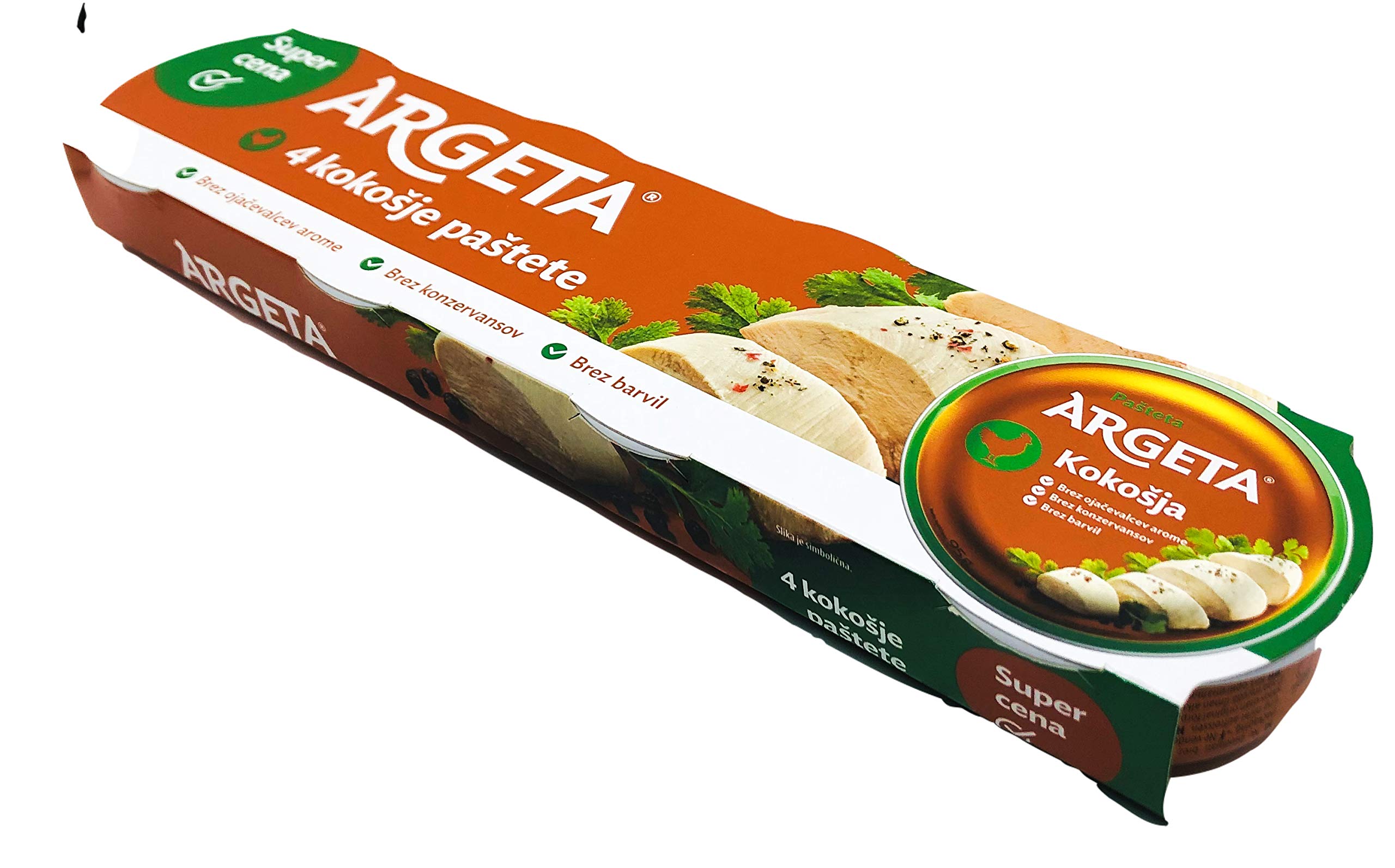 Argeta Patè Sans conservateurs en bocal (Coffret Cadeau Poulet 12 Boîtes 95 gr, 95 Grammes)