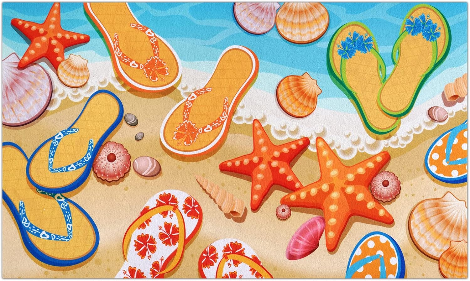 ASPMIZ Summer Door Mats Outdoor, Non Slip Doormat for Front