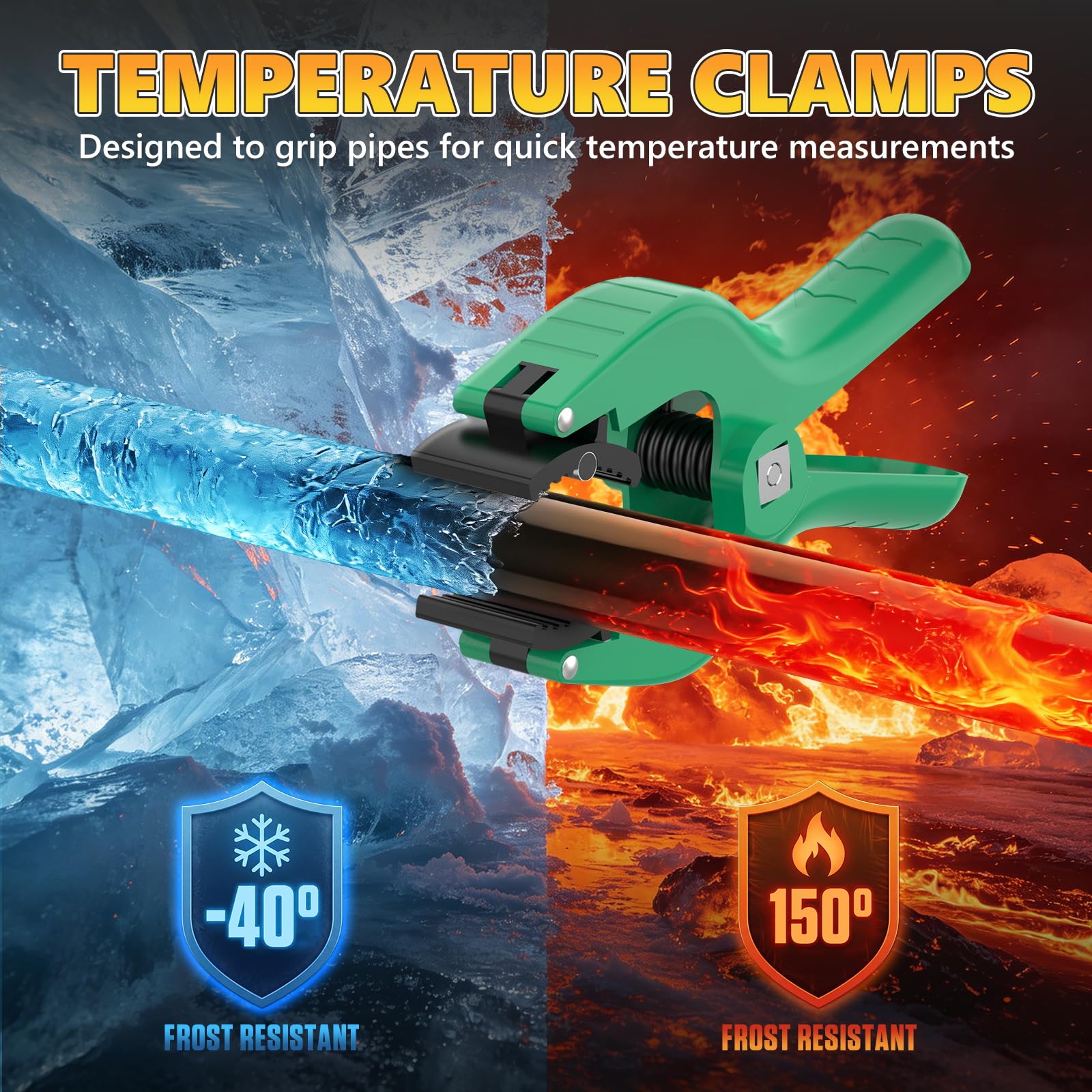 Refrigerazione Digital Collettore Gauge Meter- PARAOUTIL Tester Pressione e Temperatura del Vuoto HVAC per 89 Tipi Refrigeranti (R32 R410a) per la Manutenzione del Condizionatore D'aria, Frigorifero