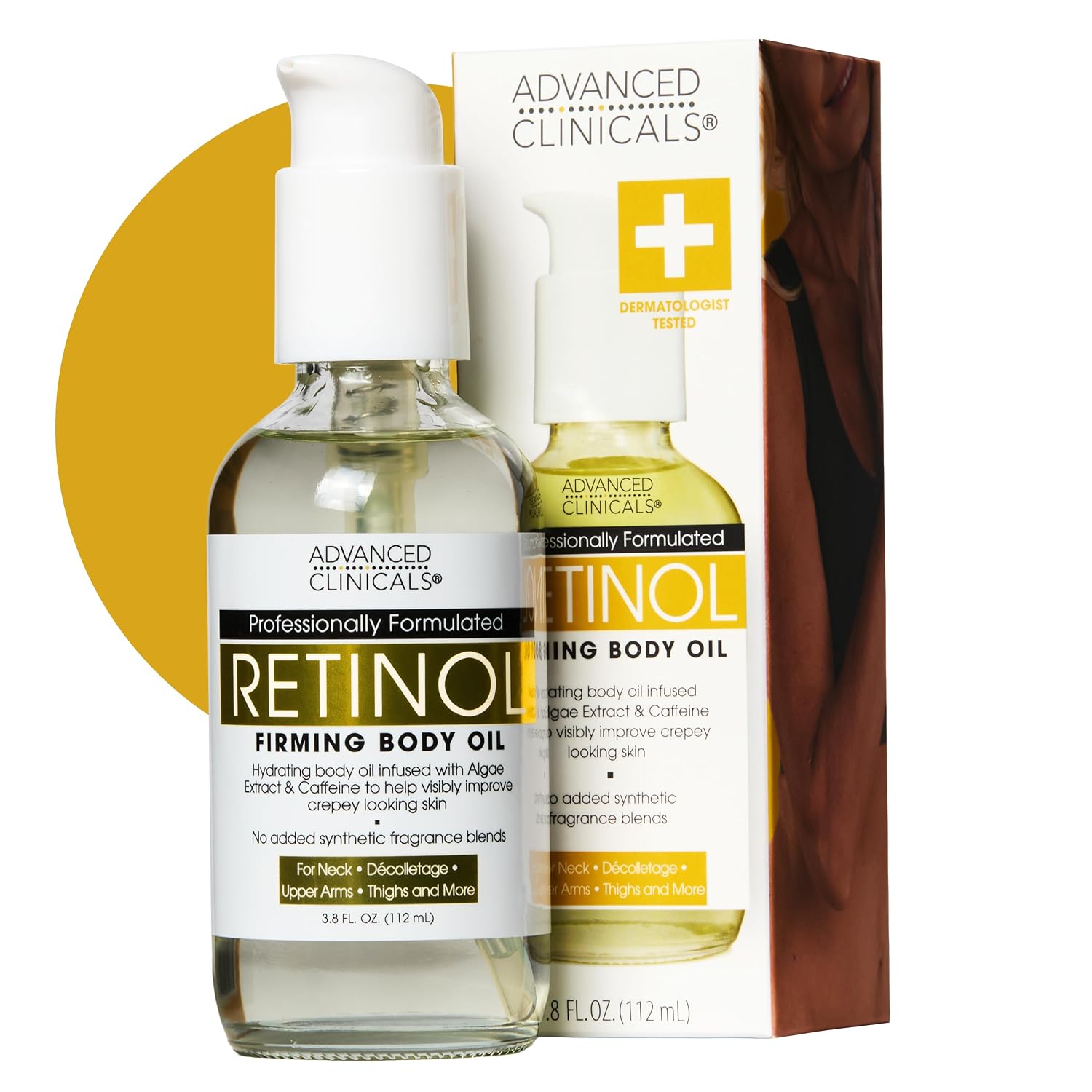 Advanced Clinicals Retinol Body Oil - Firming Moisturizer