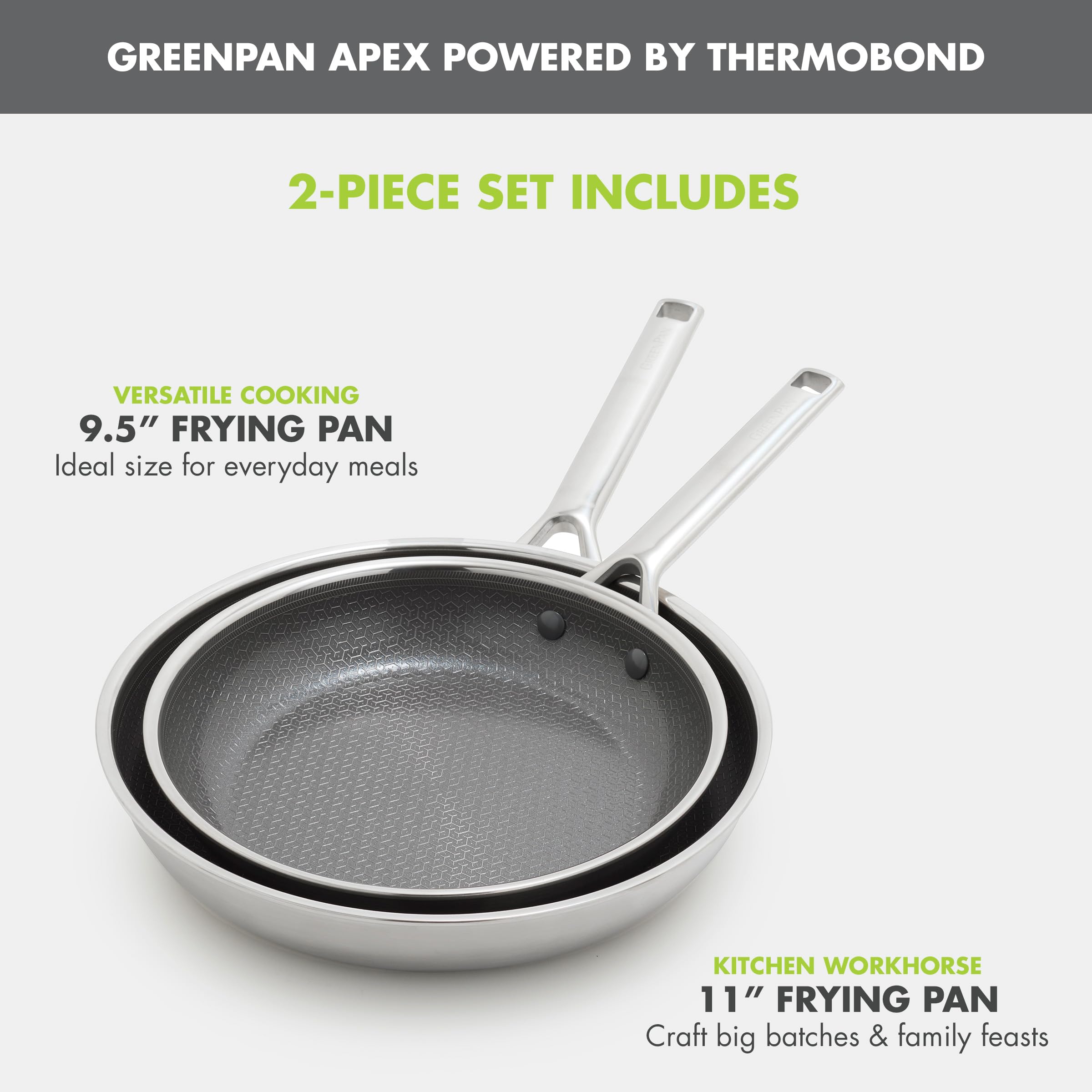GreenPan Levels Ensemble de poêles à frire empilables en céramique anodisée saine et antiadhésive, 25,4 cm et 30,5 cm, sans PFAS, passe au lave-vaisselle, noir GreenPan Levels Ensemble de poêles à frire empilables en céramique anodisée saine et antiadhésive, 25,4 cm et 30,5 cm, sans PFAS, passe au lave-vaisselle, noir