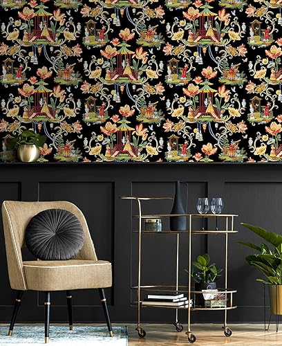 Miniatura 5 de Harrison Howard - Papel tapiz de diseño despegar y pegar, papel tapiz caprichoso de alta calidad para dormitorio, tocador, cocina, autoadhesivo,