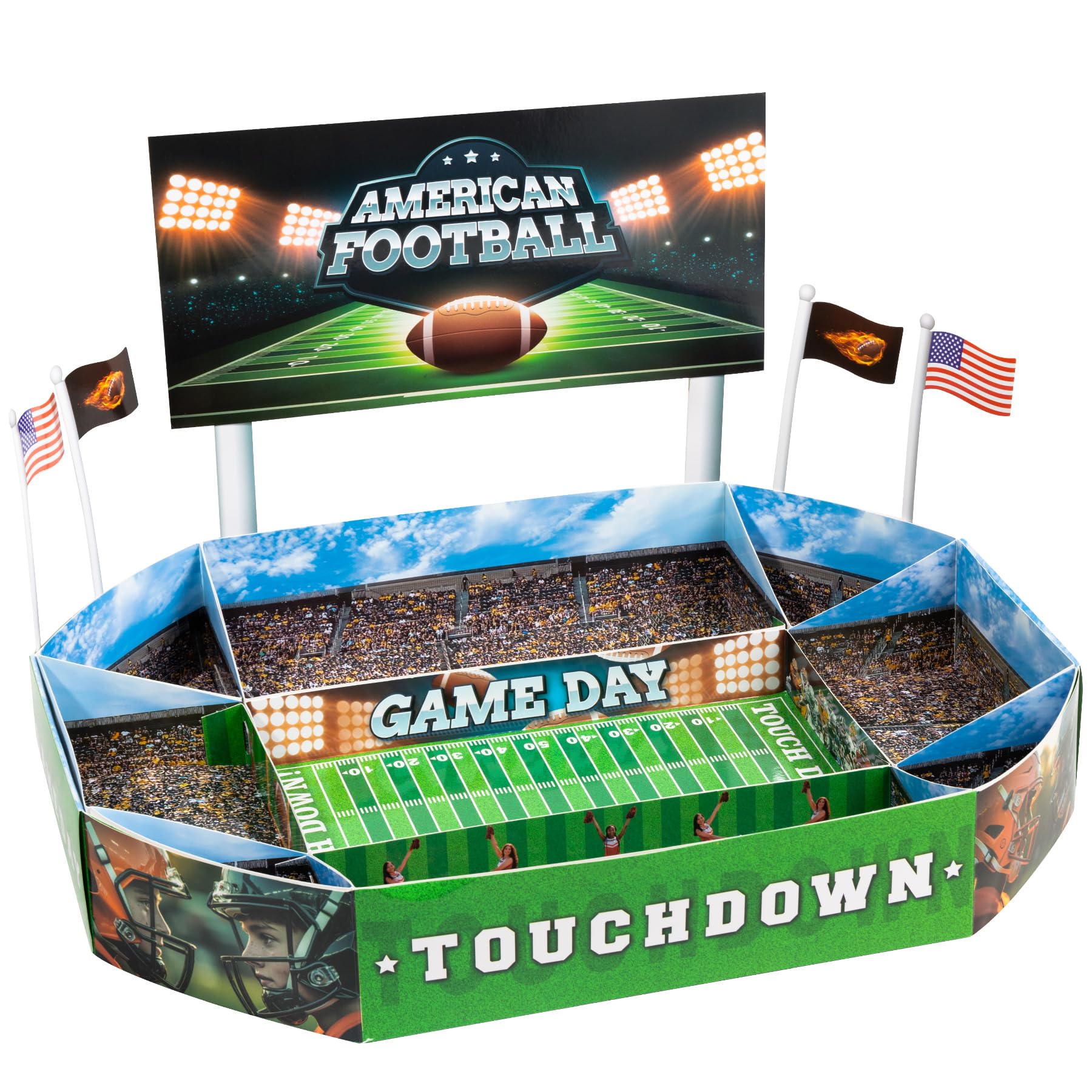 Snack Stadium da Football Americano, Stadio della Merenda Super Bowl Decorazione per la festa del Football Bowl o come regalo, regalo del Super Bowl per i fan del Football Americano