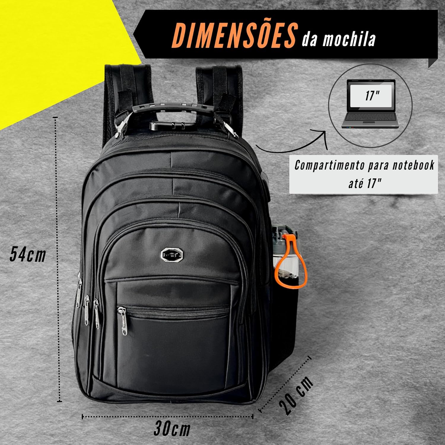 Mochila Grande Reforçada Impermeável Para Notebook Antifurto Bolsa Executiva Masculina Feminina Trabalho Viagem Escolar Faculdade Cabo De Aço Saída USB Saída Fone De Ouvido em promoção! Veja a oferta e mais achadinhos de Bolsas 7 Hoje é o melhor dia para comprar Mochila Grande Reforçada Impermeável Para Notebook Antifurto Bolsa Executiva Masculina Feminina Trabalho Viagem Escolar Faculdade Cabo De Aço Saída USB Saída Fone De Ouvido com aquele preço maroto! Promoção! Aproveite a oferta! 7