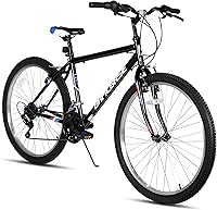 HILAND 24/26 Inch Mountain Bike for Men Women - 18 Speeds High-Carbon Steel Frame Adult MTB Beginner Trail Bike