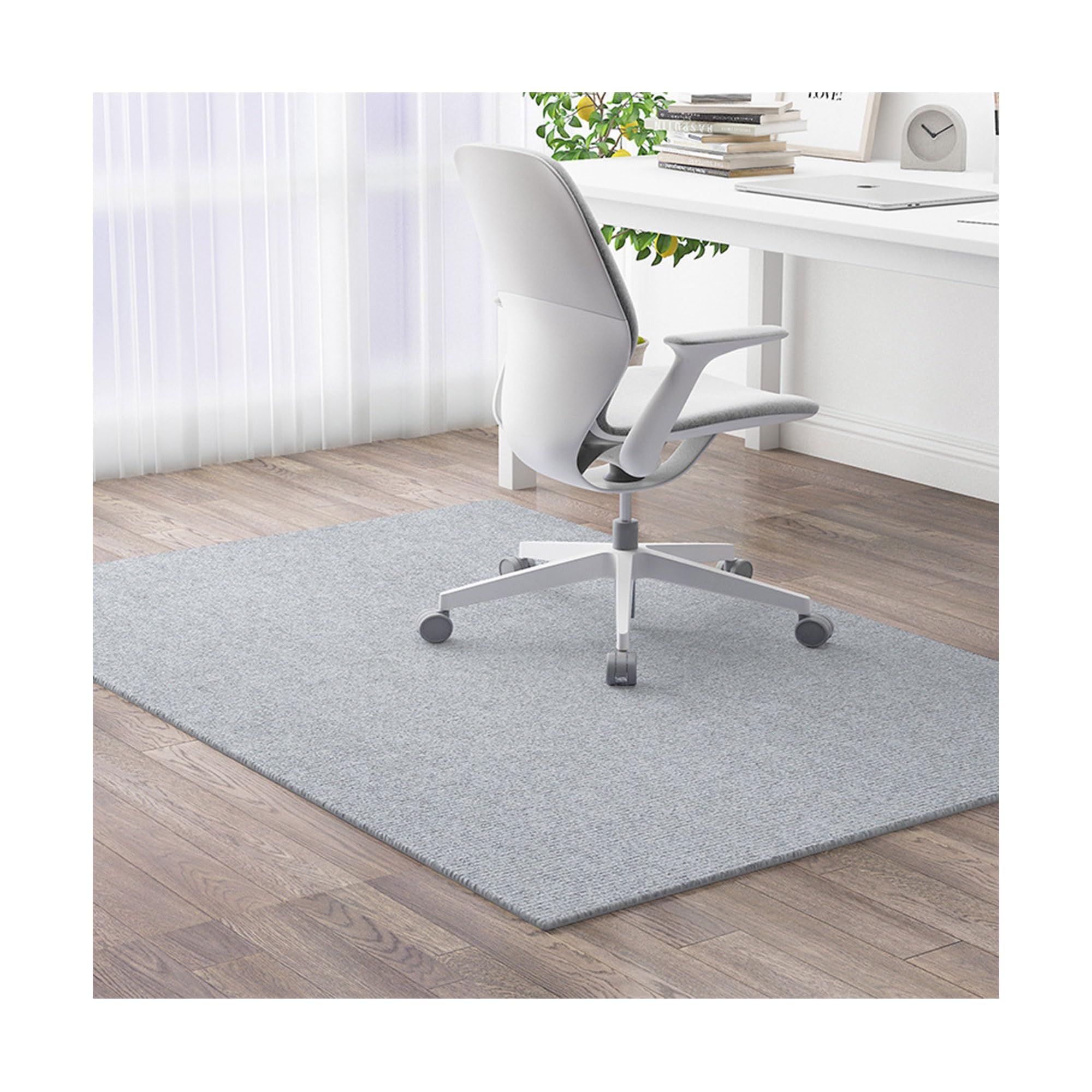 Amieron Office Chair Mat for Carpeted Floors, Floor Protectors for Office Chair, Non-Slip Gaming Chair Mat for Wooden Floors, Home Office Desk Chair Mat for Carpet Floors(Light gray,120 * 150cm) — image 1