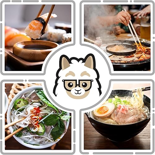 Miniatura 6 de GAMAGO Fortune - Juego de palillos de bambú  4 pares de palillos reutilizables adorablemente lindos, fácil agarre, ligero, duradero, 9.25 pulgadas