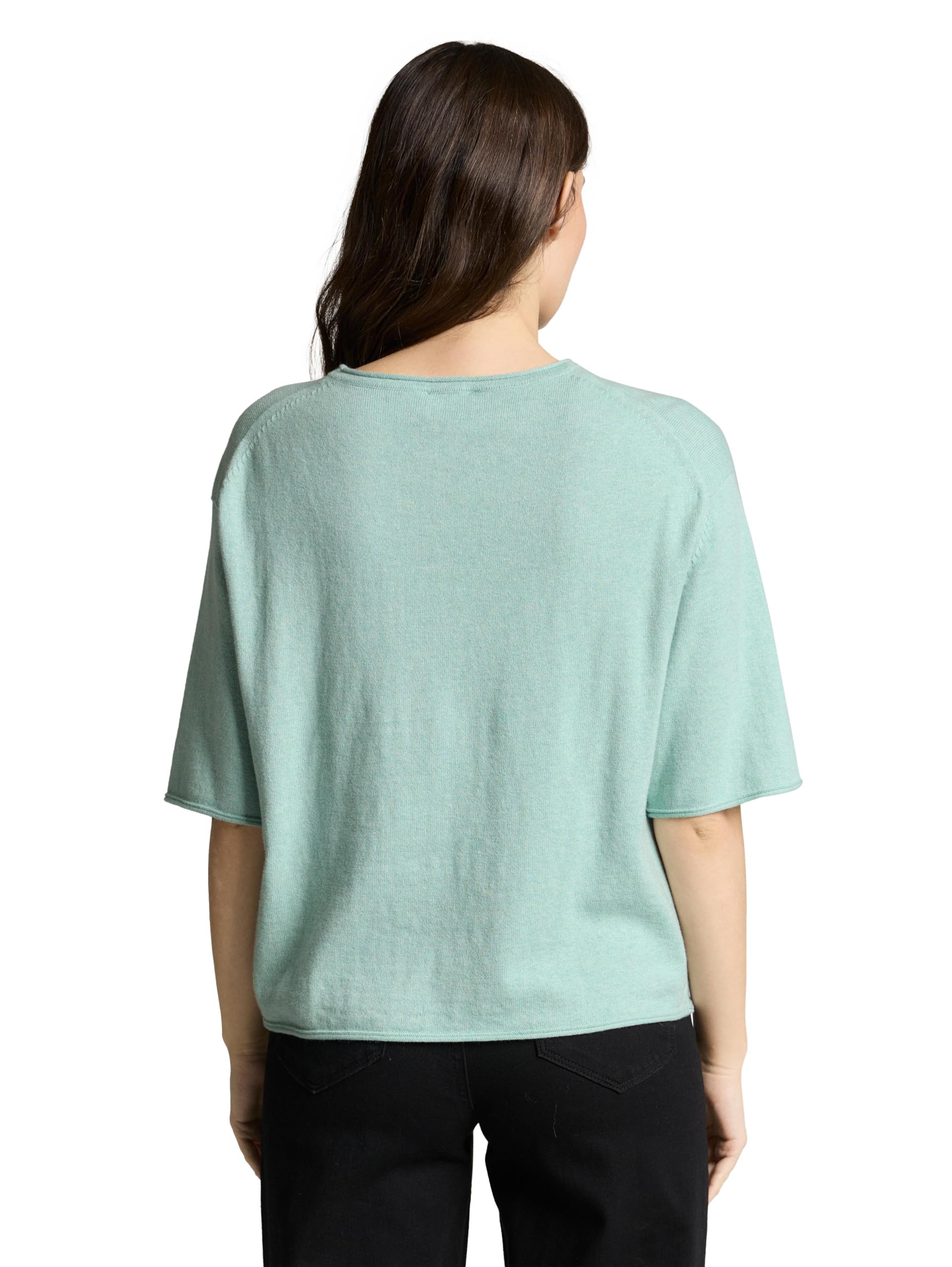 TOM TAILOR Damen Kurzarm-Pullover mit Kaschmir