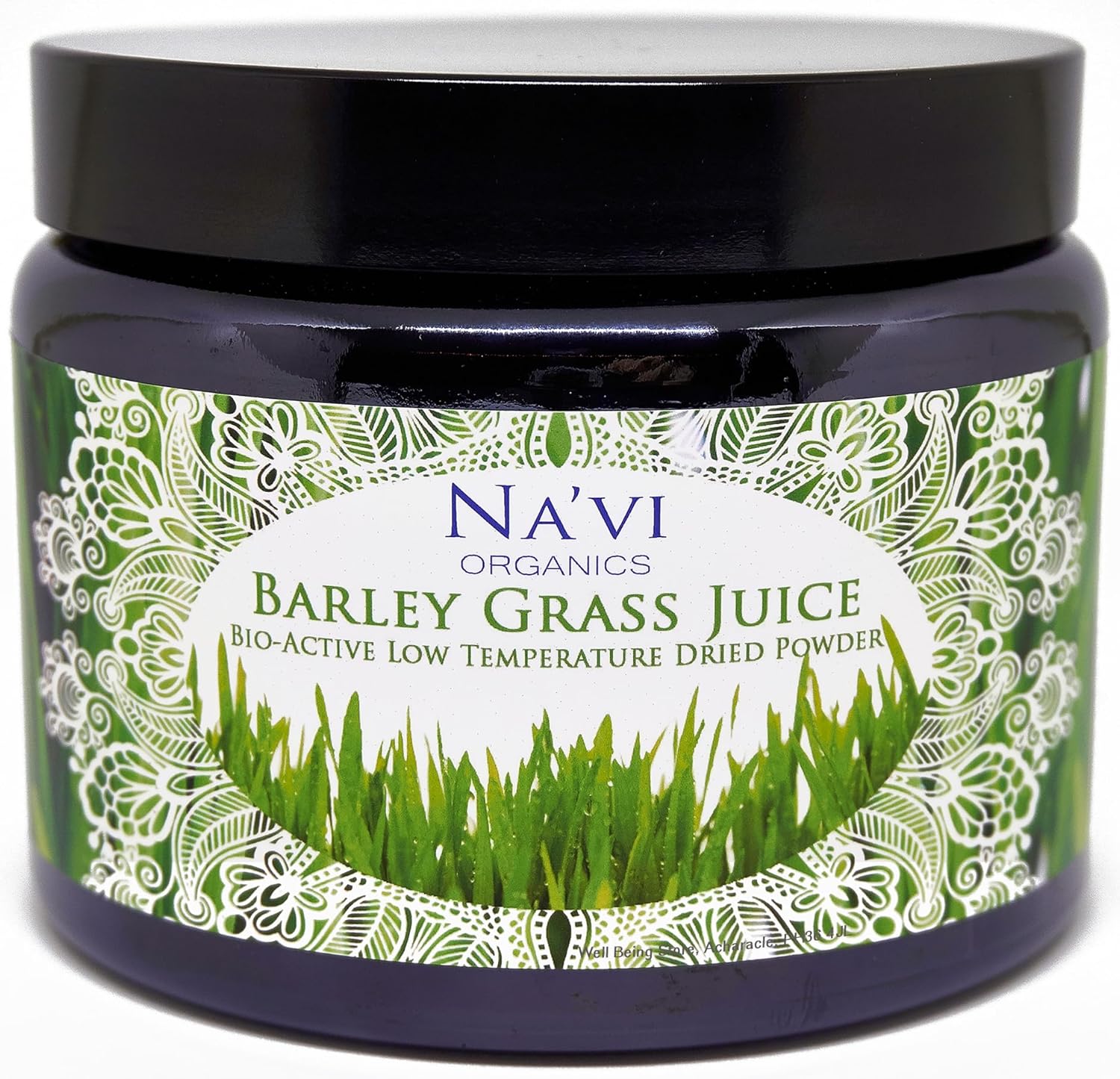 Na’vi Organics Raw Barley Grass Juice Powder – Premium Grade, Organic Certified Powder wholefood Supplement, 100 g