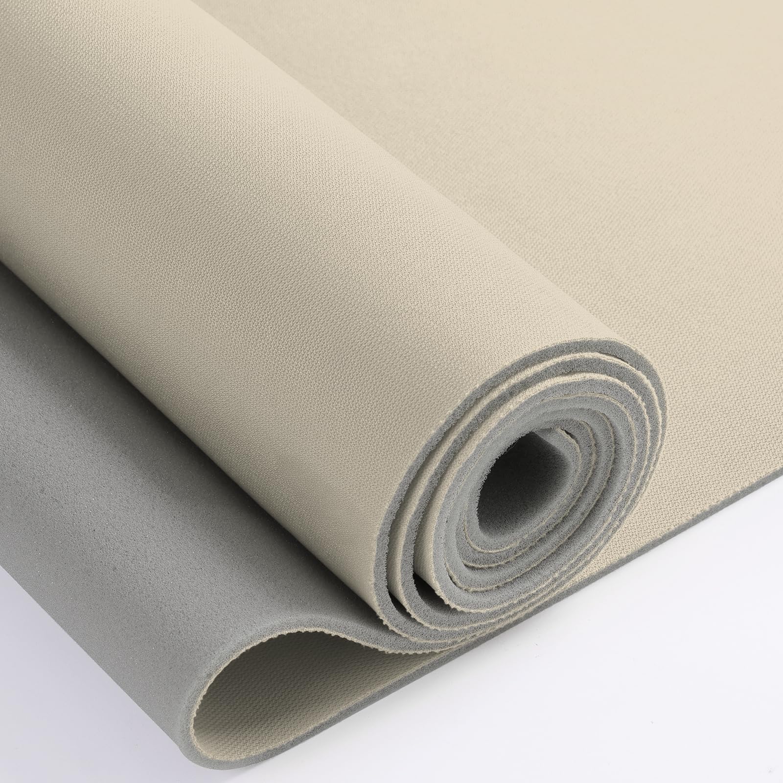 OTOEZ Car Headliner Fabric Foam Backing Material 60" L×36" W Automotive Home Fabric Material for Car RV Boat Replacement Repair DIY (Beige, 60"x36")
